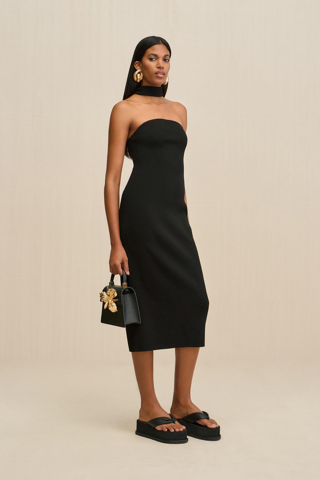 ERIKA KNIT DRESS - BLACK