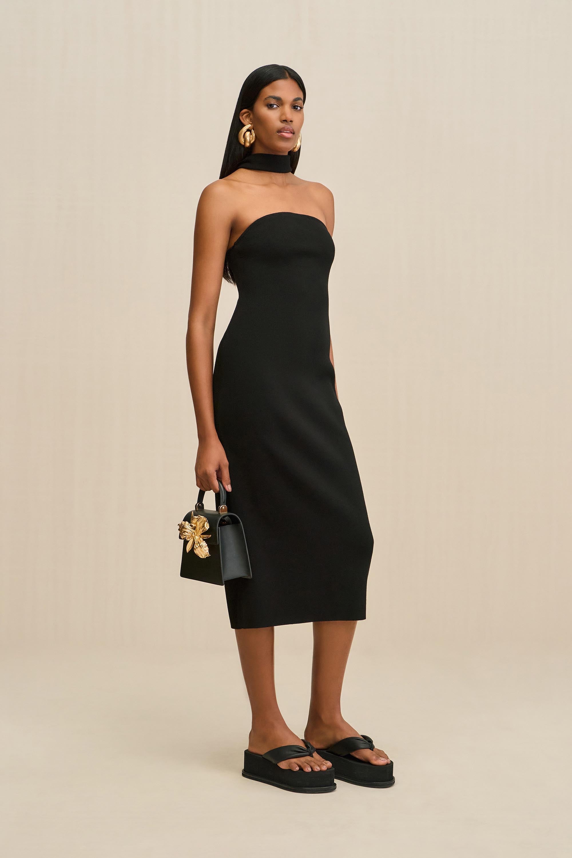 ERIKA KNIT DRESS - BLACK