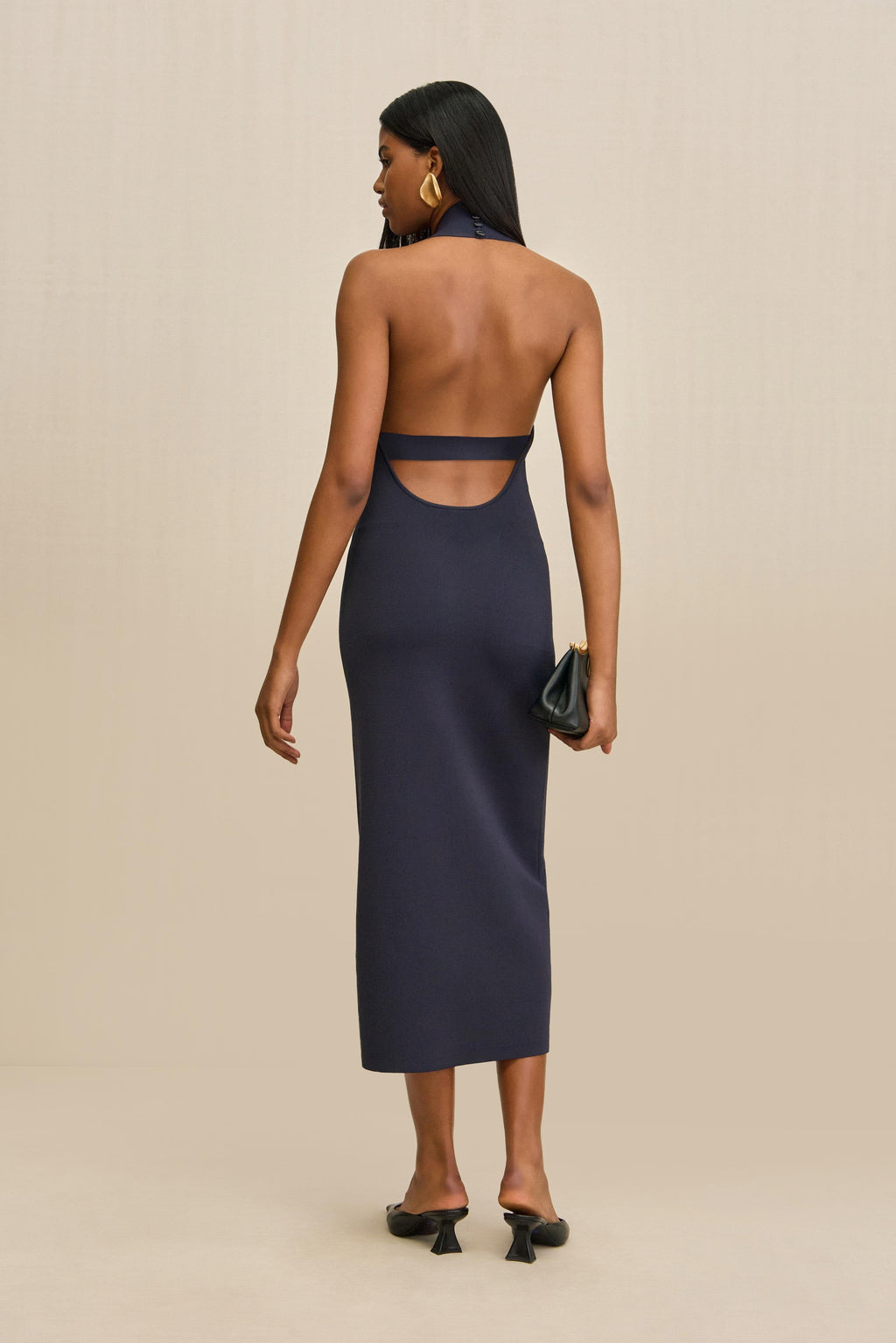 CAIA KNIT DRESS - DEEP LAKE