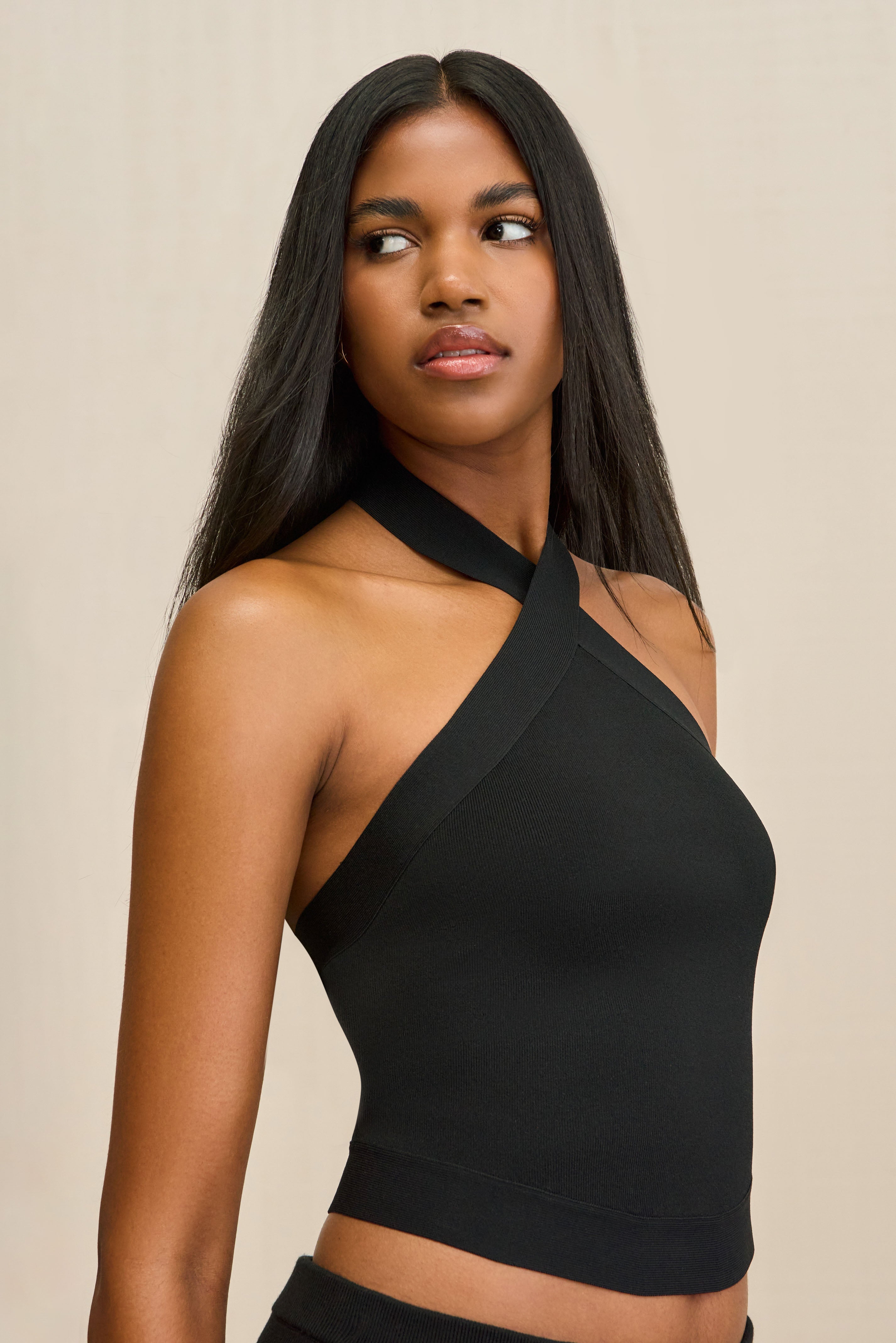 LOUISA KNIT TOP - BLACK