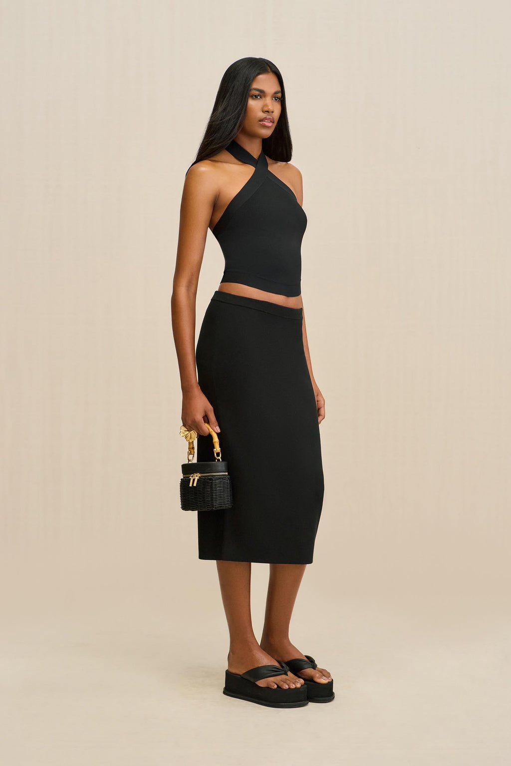 LOUISA KNIT TOP - BLACK