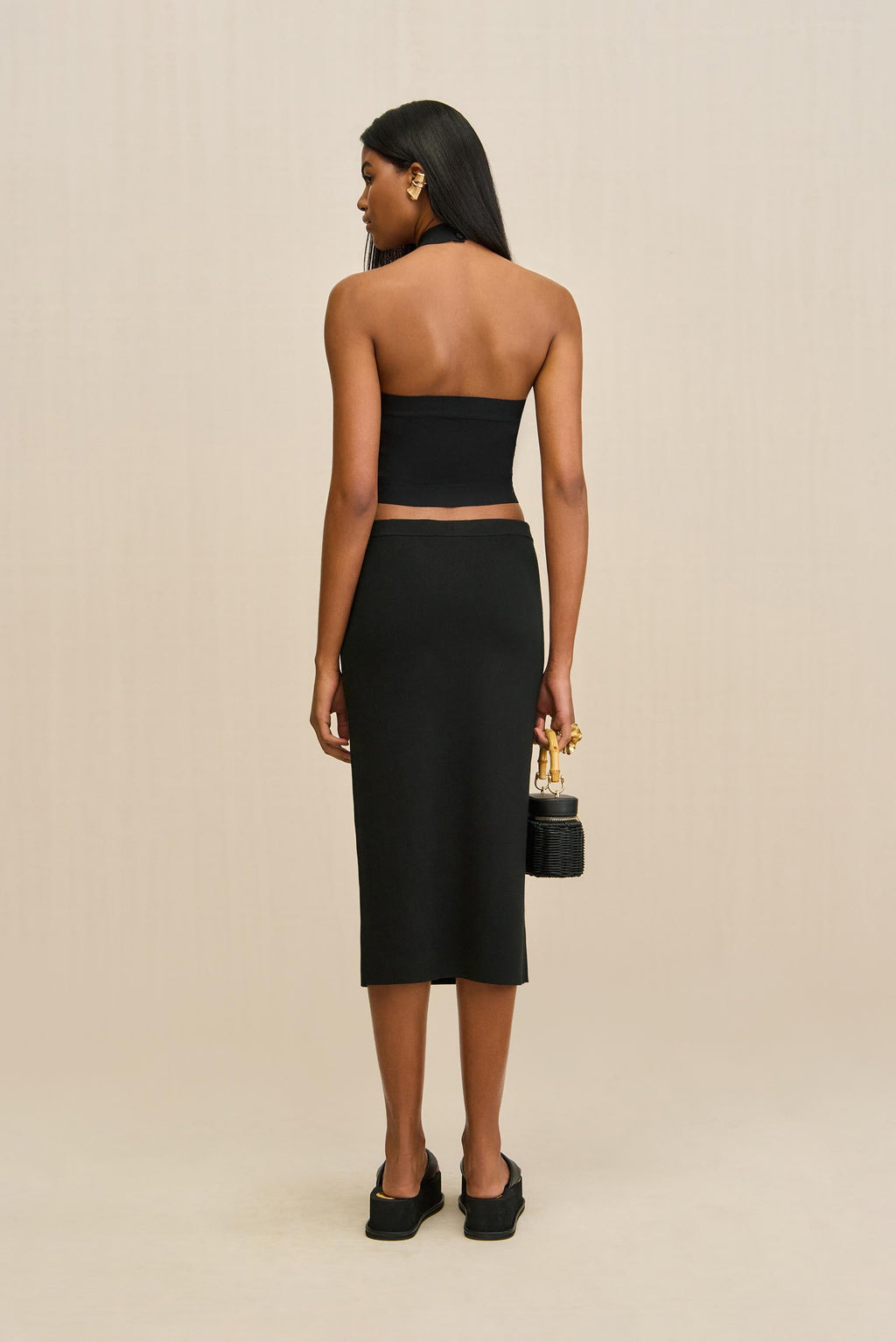 LOUISA KNIT TOP - BLACK