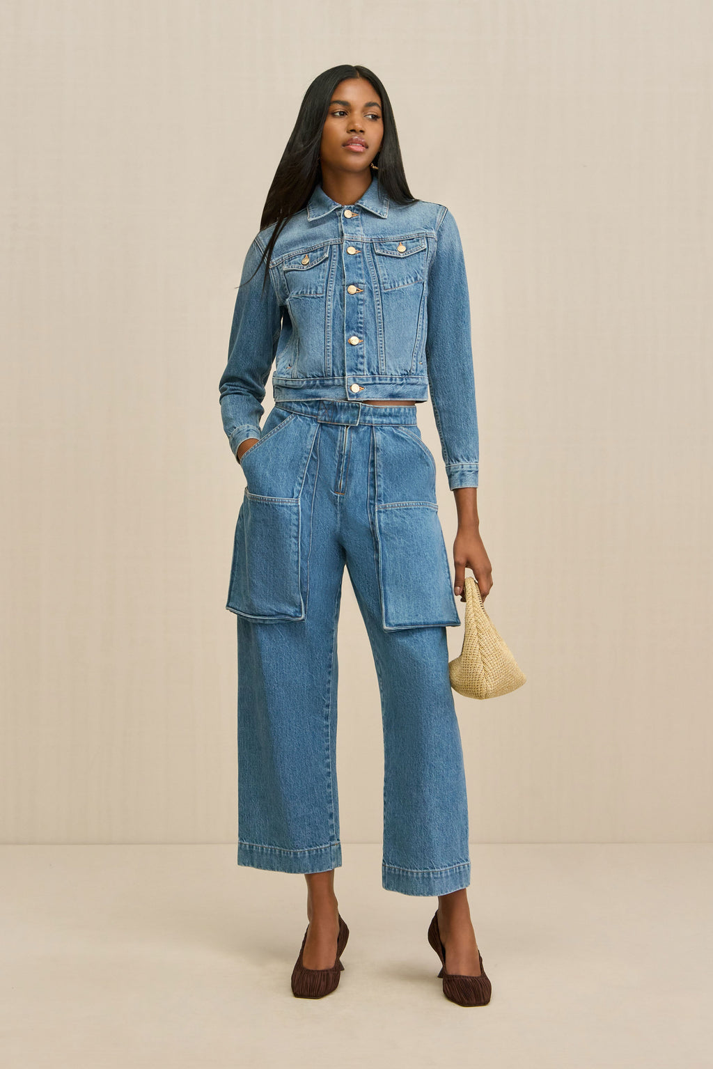 JAMILA JACKET - MEDIUM STONE WASH