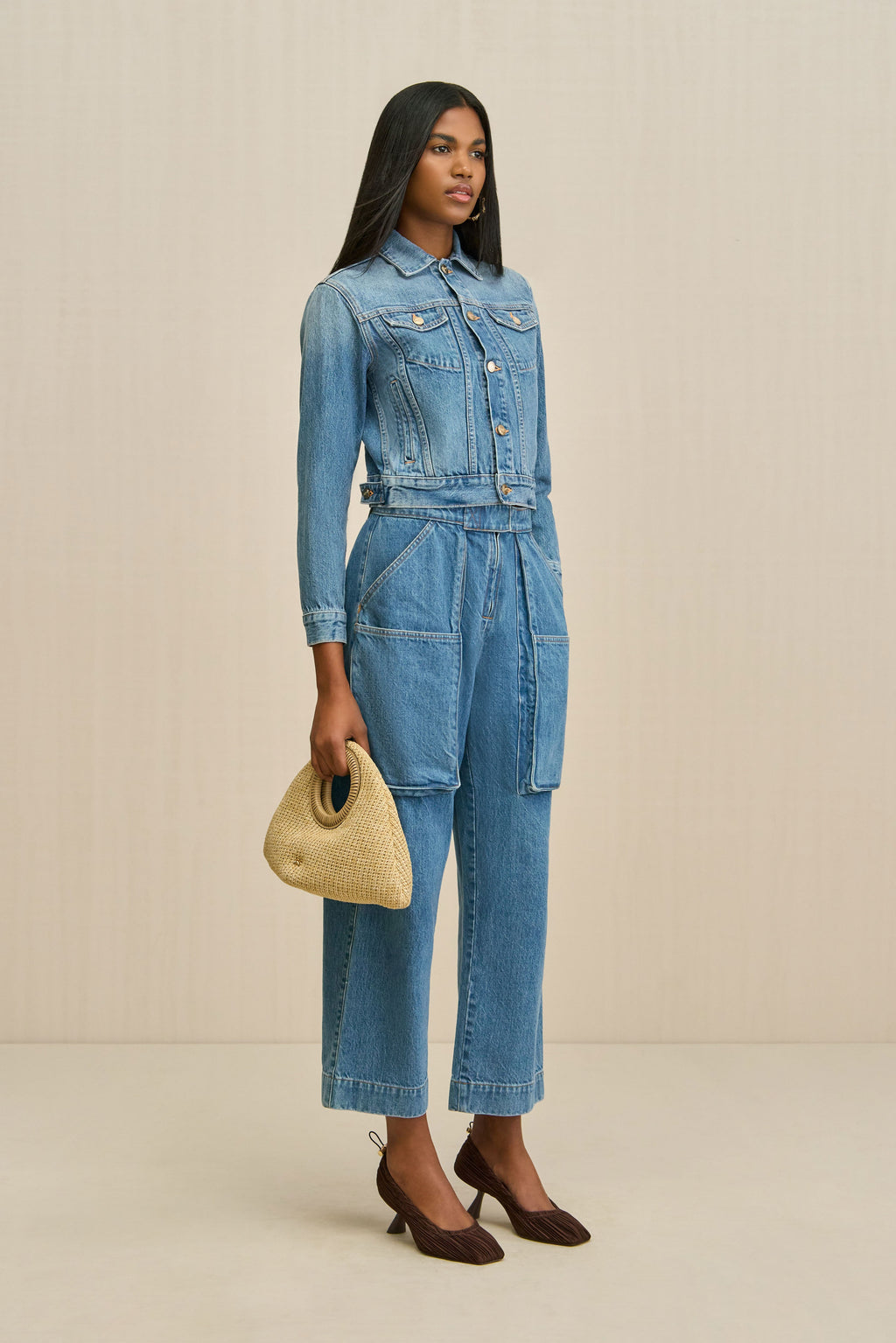 JAMILA JACKET - MEDIUM STONE WASH