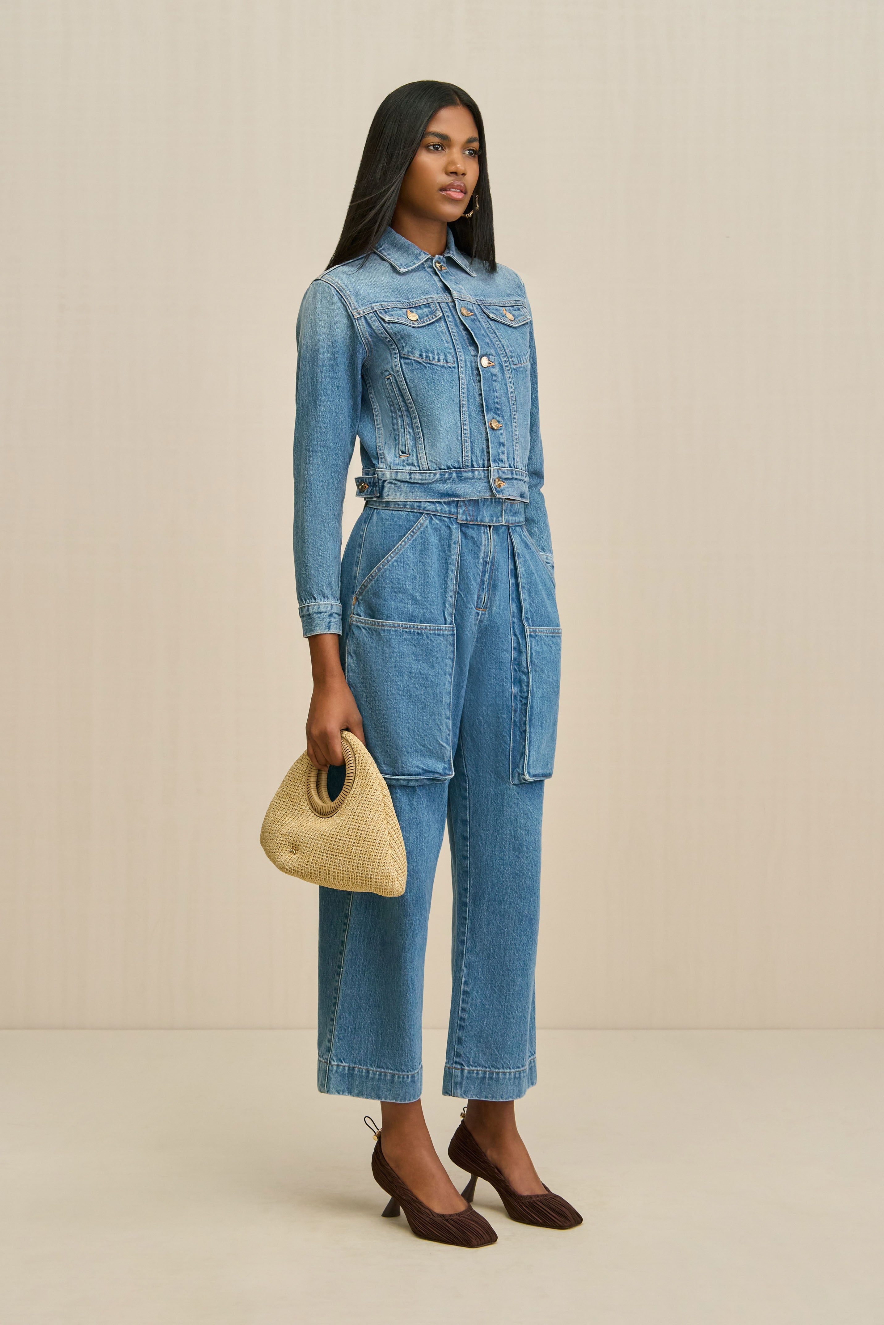 JAMILA JACKET - MEDIUM STONE WASH