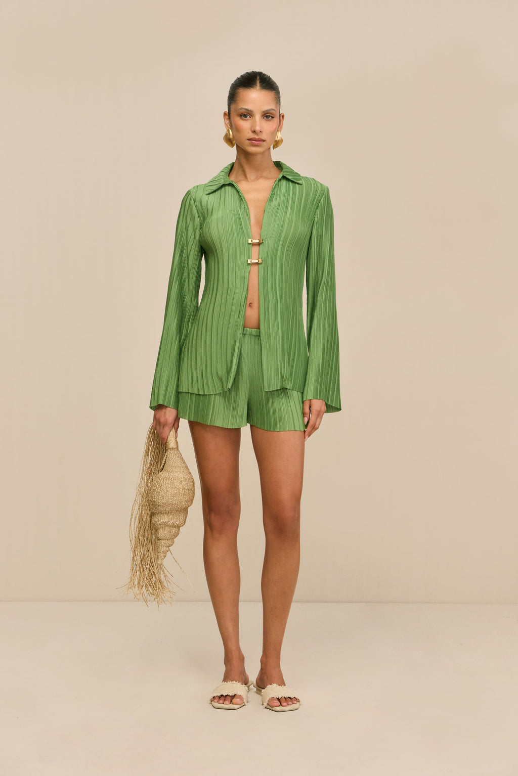 CLARABELLE TOP - PISTACHIO