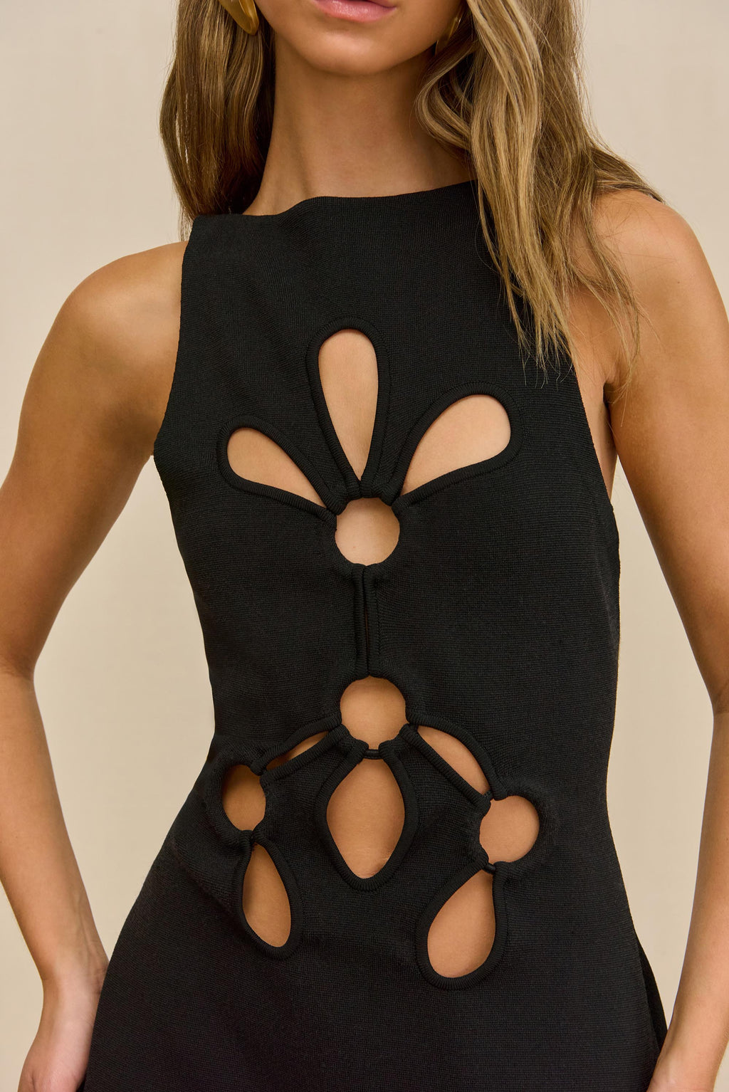 FRANCO KNIT DRESS - BLACK