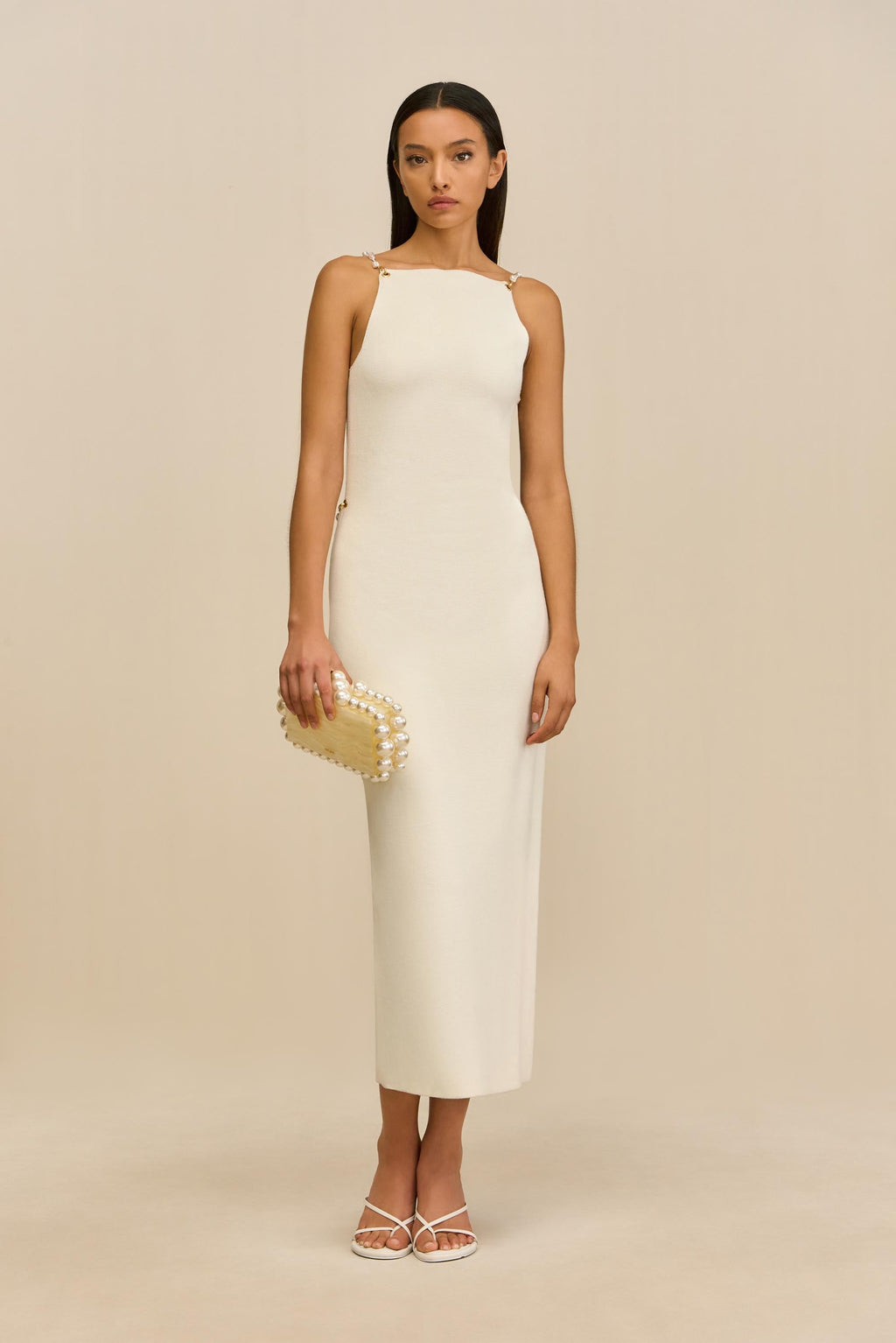 CASSI KNIT DRESS - OFF WHITE