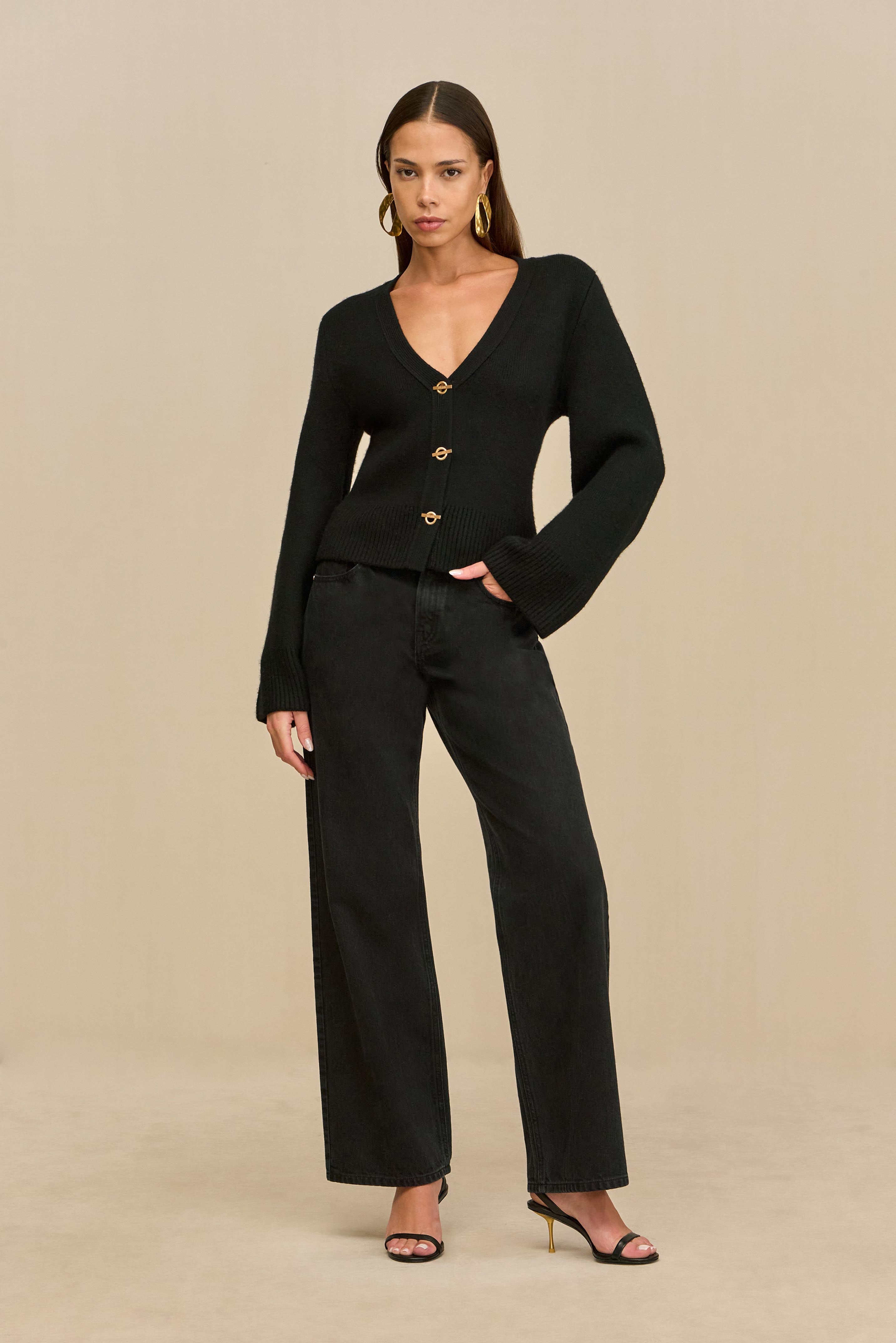 JOS CARDIGAN - BLACK