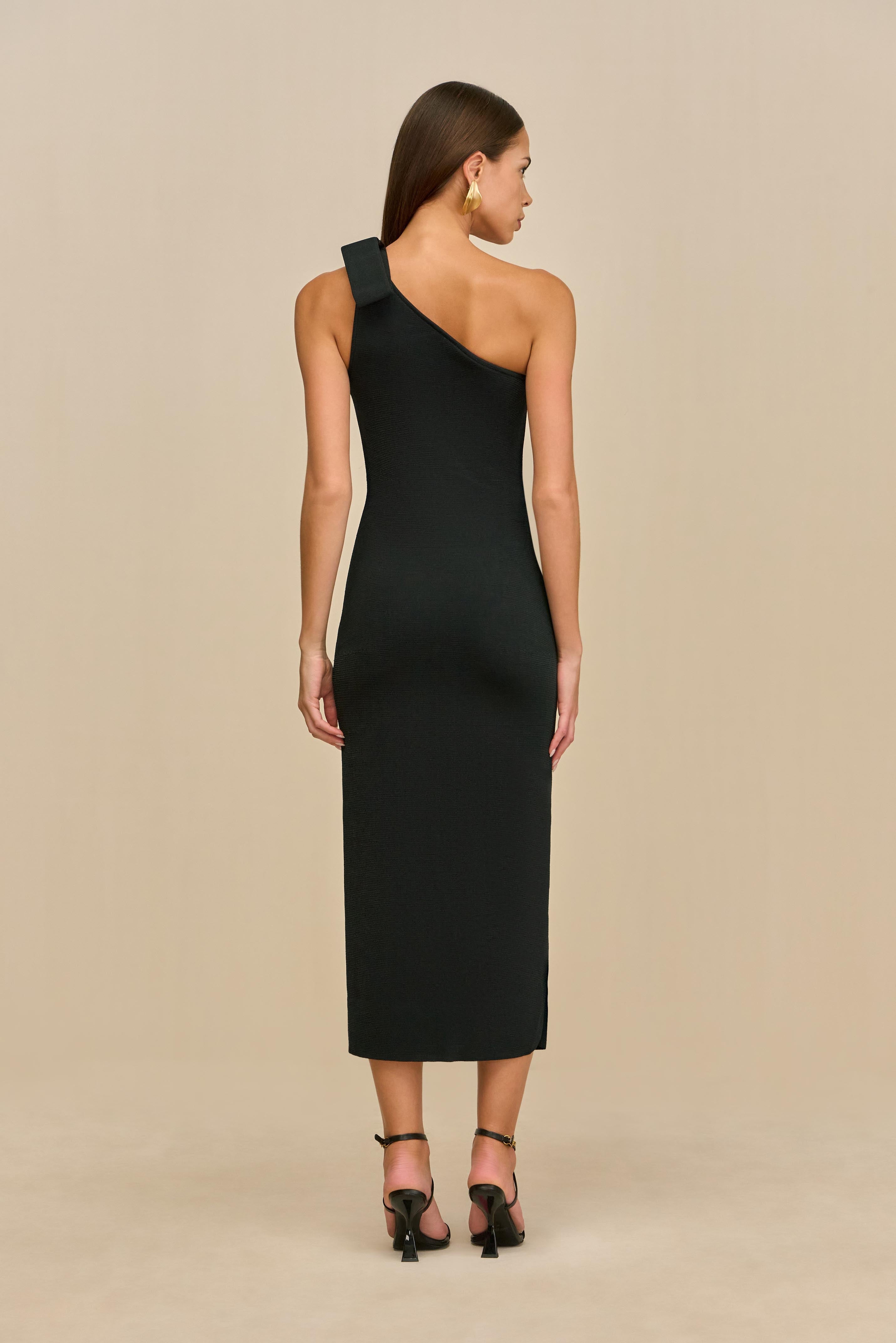 BLENDA KNIT DRESS - BLACK