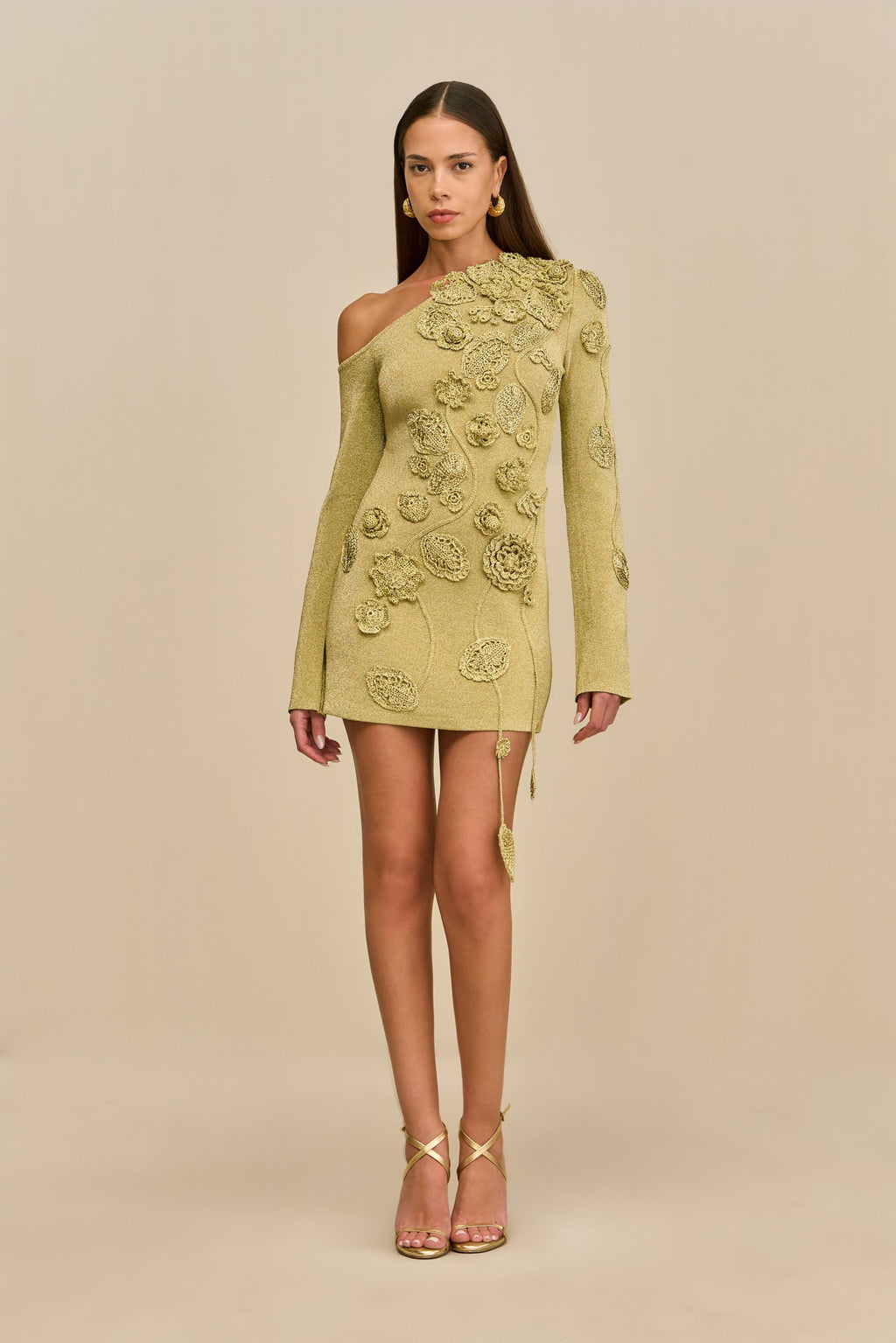 KAELA KNIT DRESS - GOLD