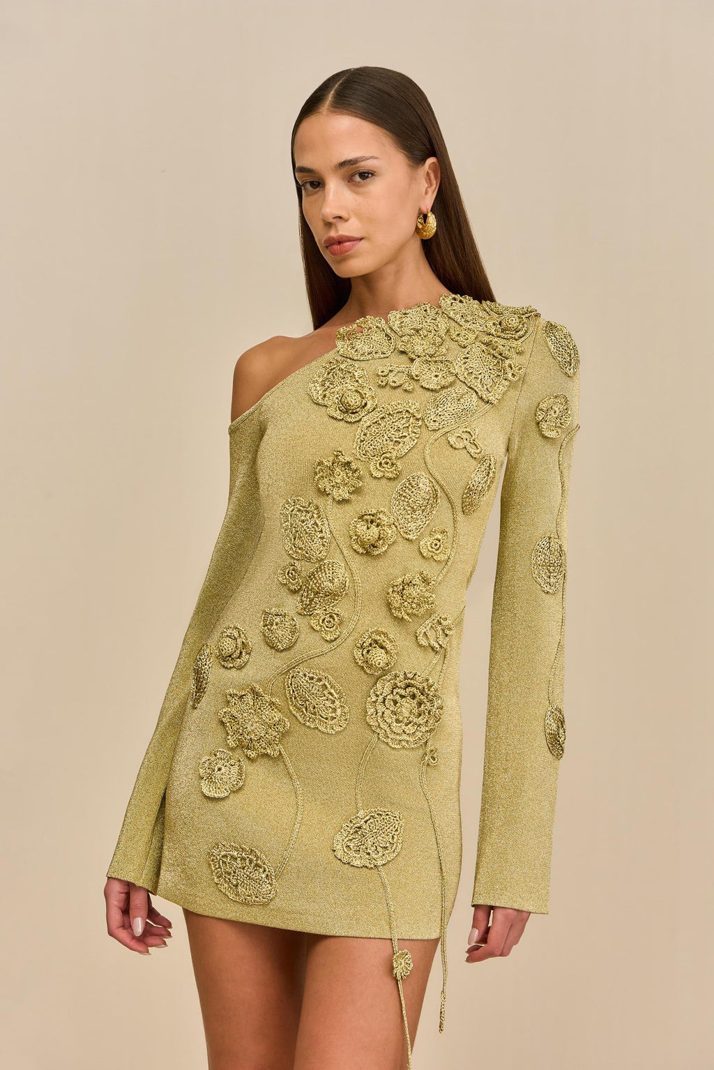 KAELA KNIT DRESS - GOLD