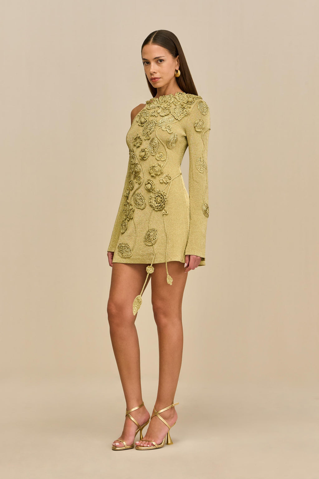 KAELA KNIT DRESS - GOLD