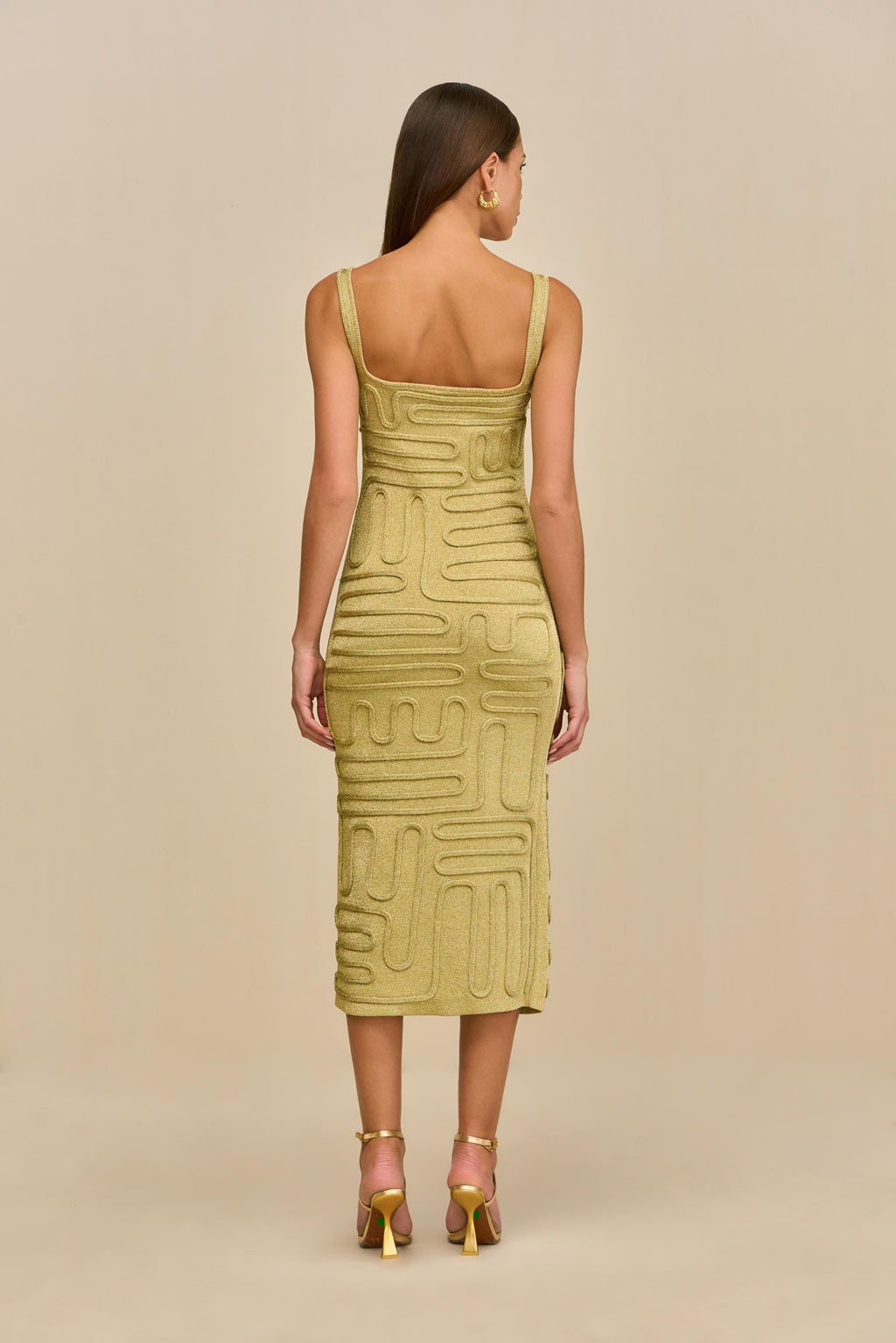 KYMIA KNIT DRESS - GOLD