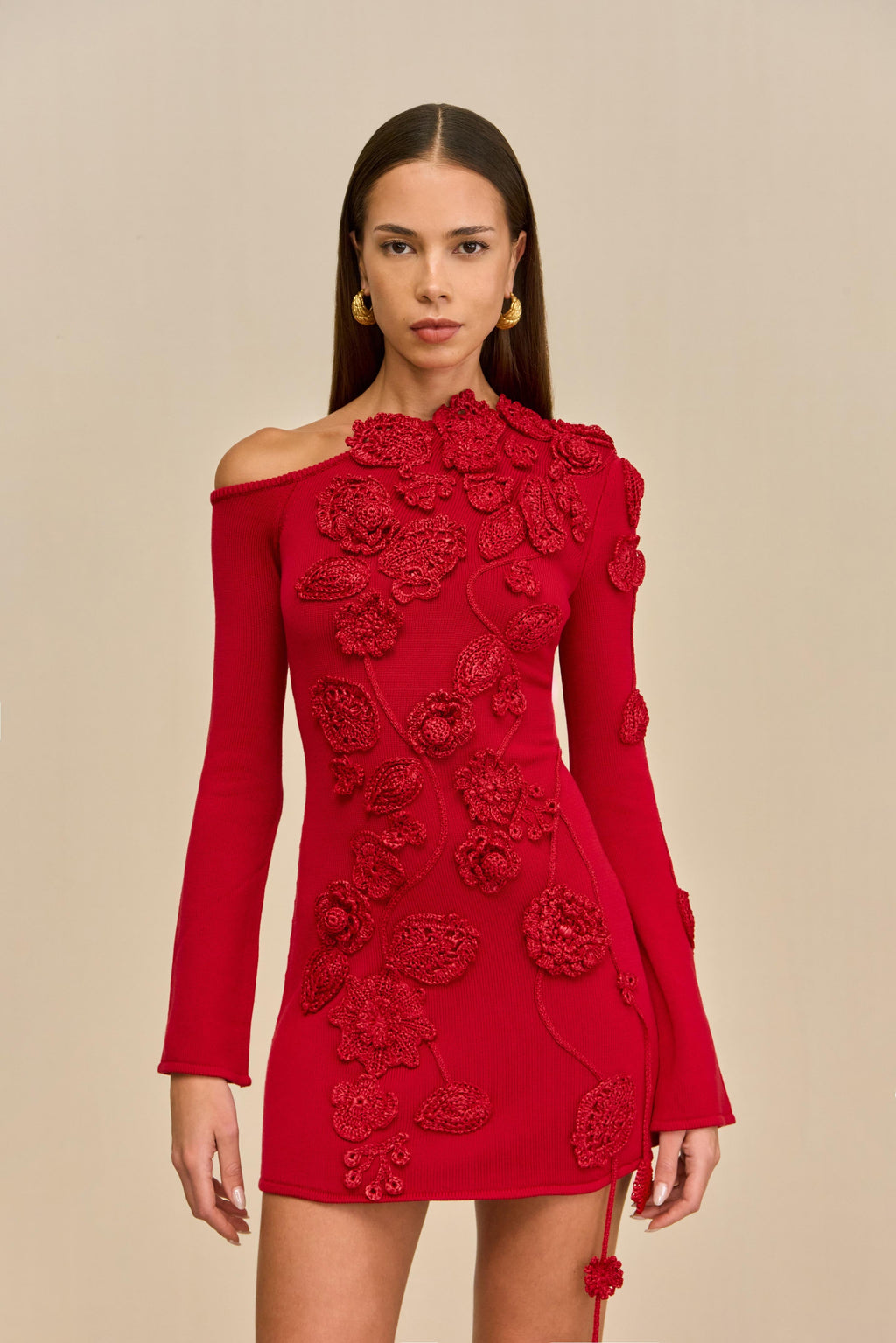 KAELA KNIT DRESS - MERLOT