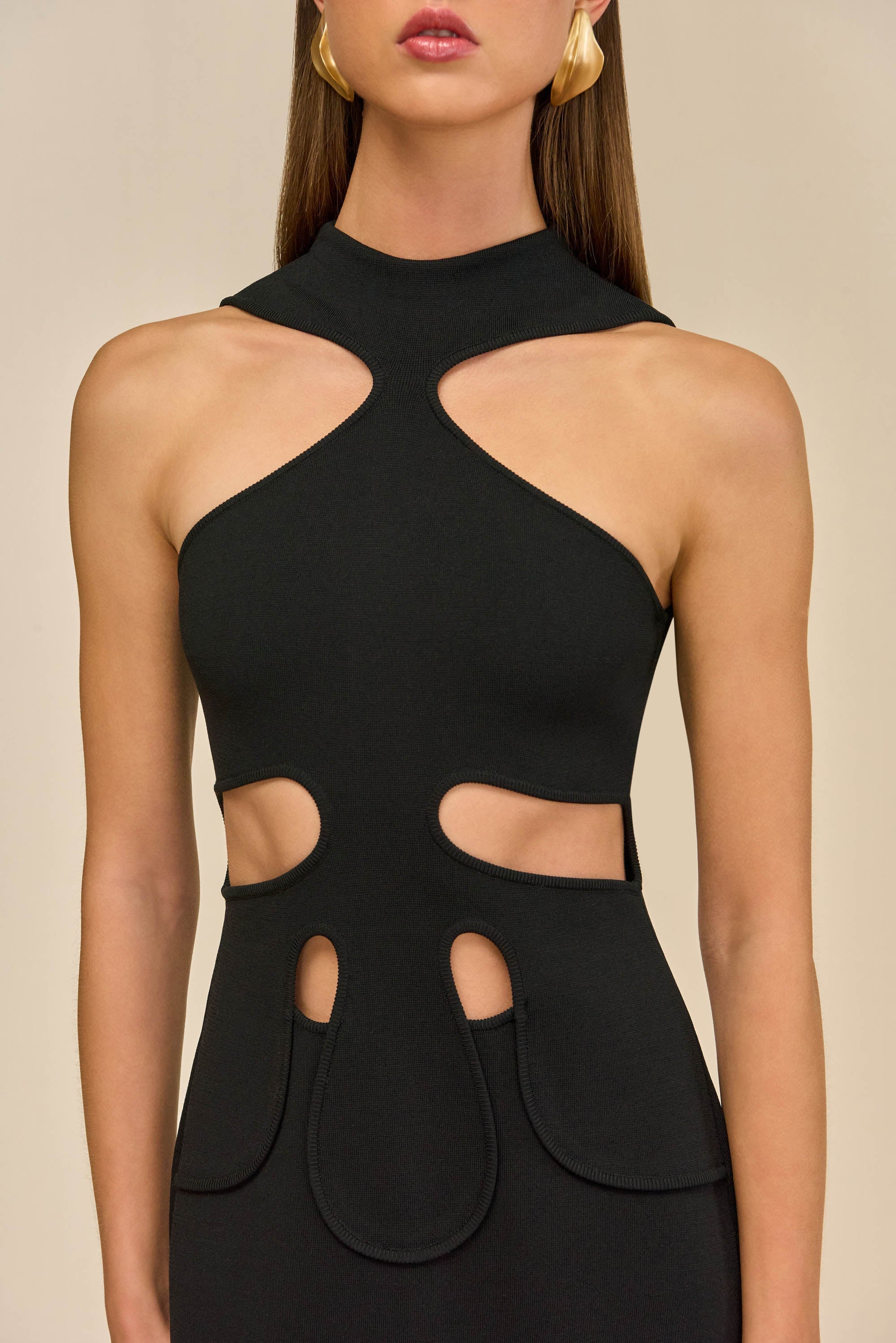 BAYLEE KNIT DRESS - BLACK