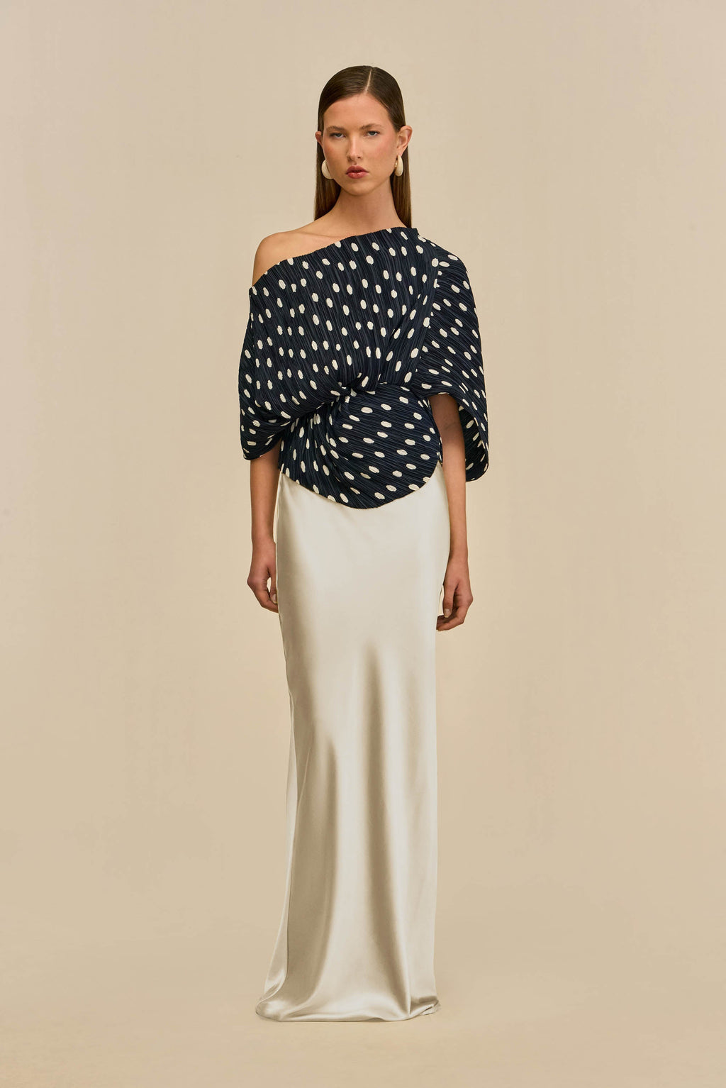 CAMI TOP - SMALL DOT DEEP LAKE