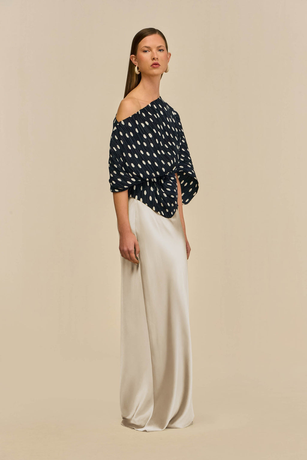 CAMI TOP - SMALL DOT DEEP LAKE