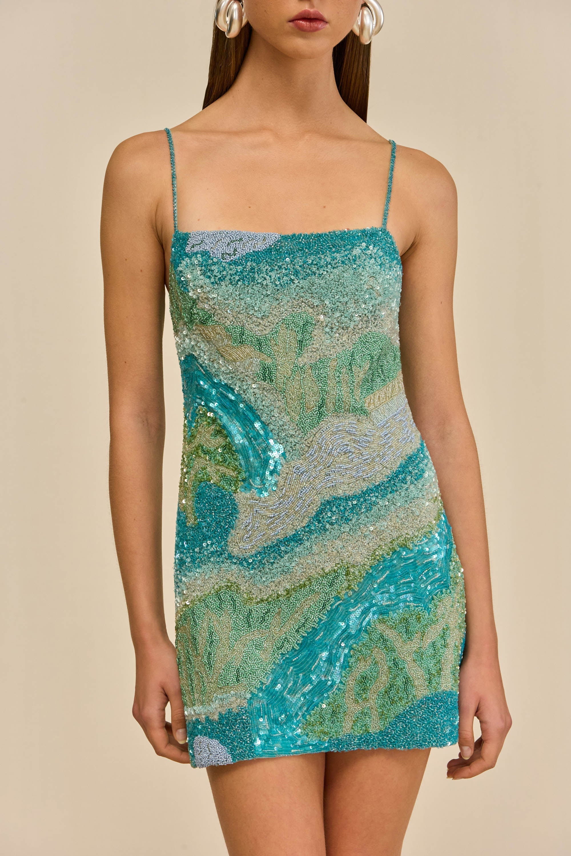 BEBE DRESS - LANDSCAPE PRINT