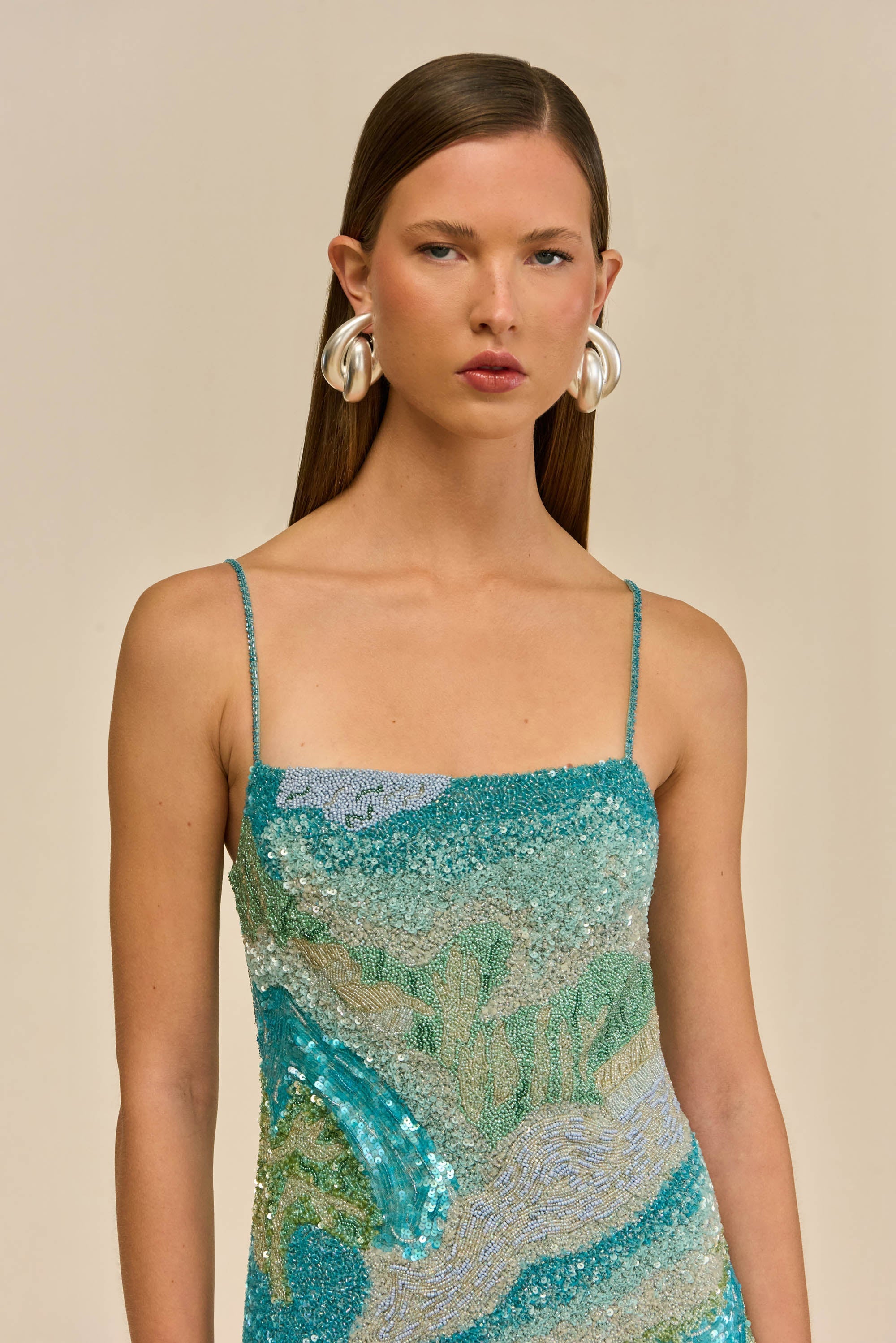 BEBE DRESS - LANDSCAPE PRINT