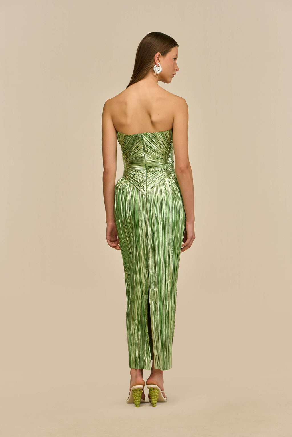 ASHIKA GOWN - SPEARMINT METALLIC
