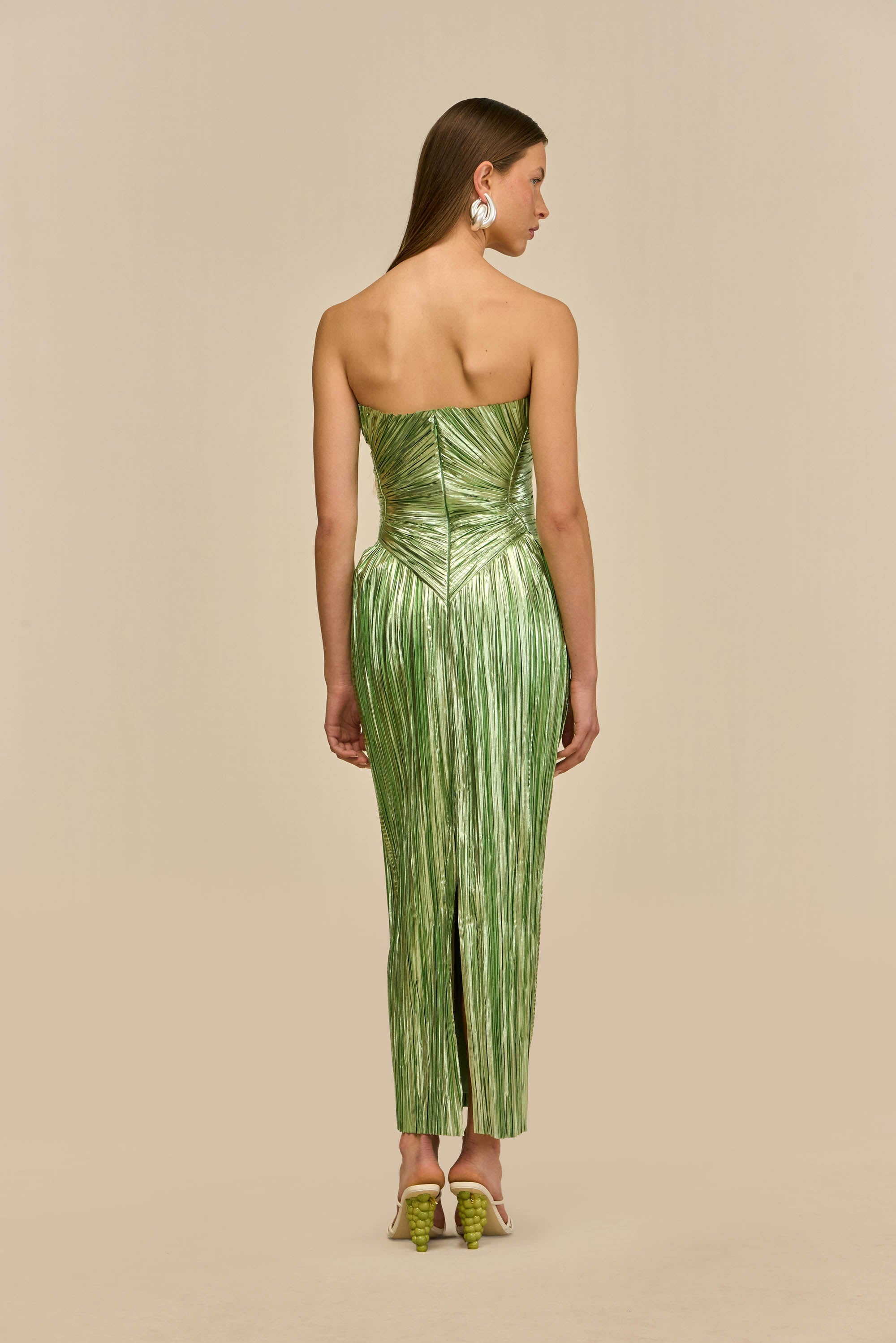 ASHIKA GOWN - SPEARMINT METALLIC