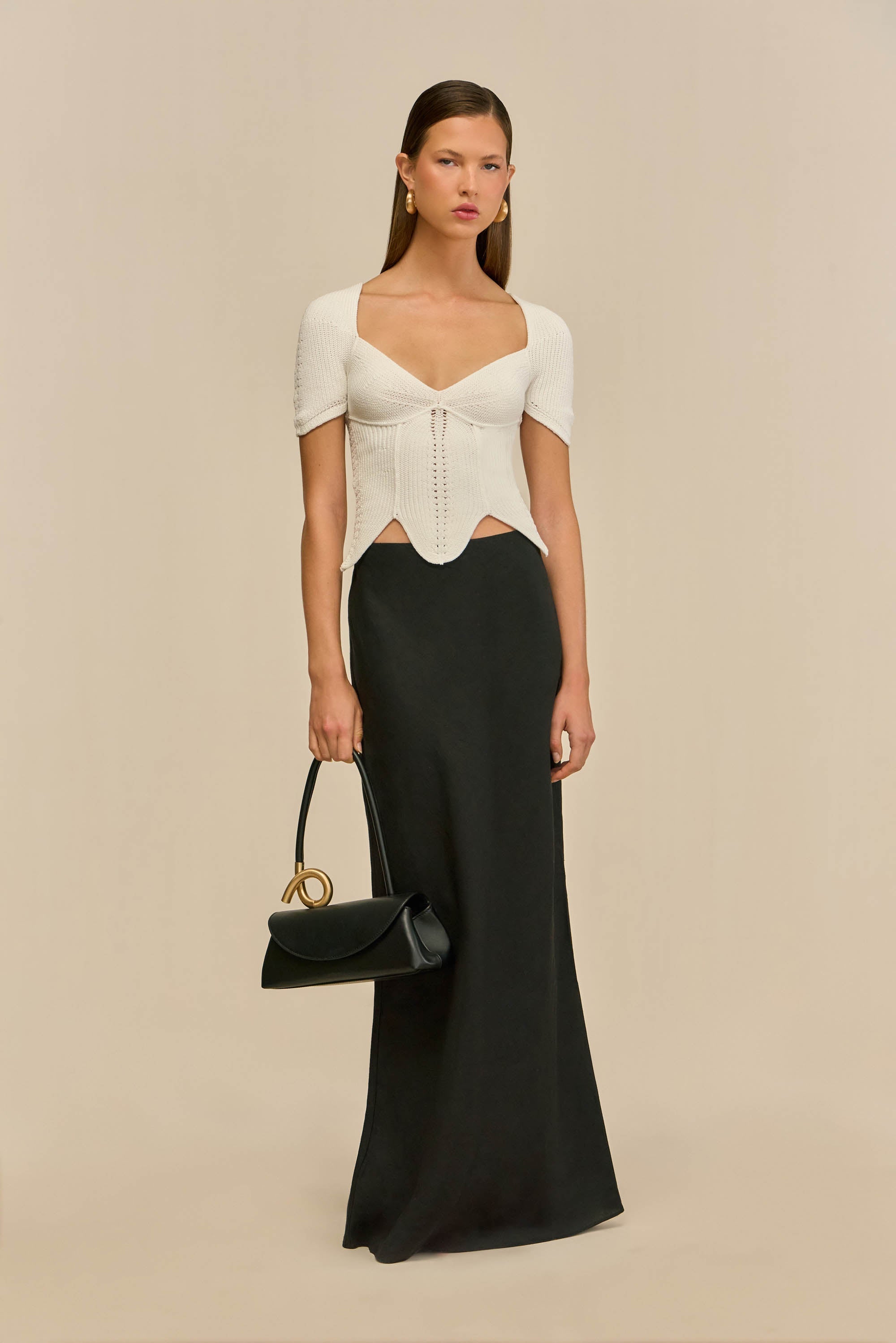 ELIZA KNIT TOP - OFF WHITE