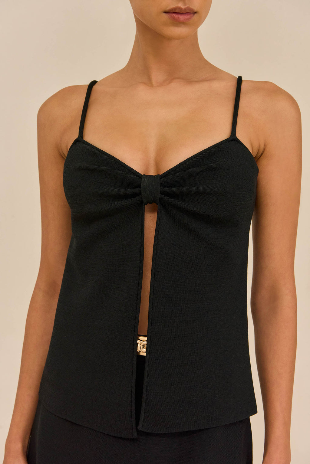 LENNON KNIT TOP - BLACK