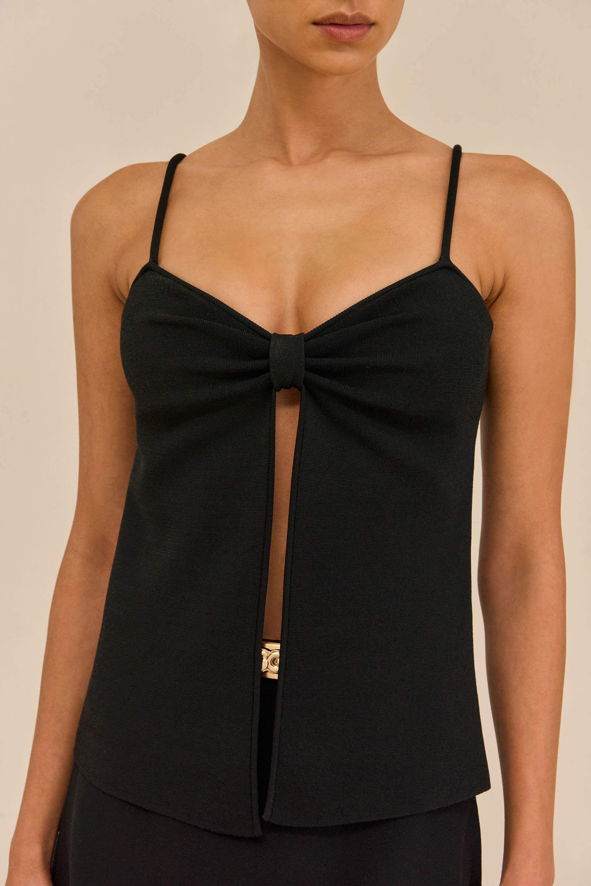 LENNON KNIT TOP - BLACK