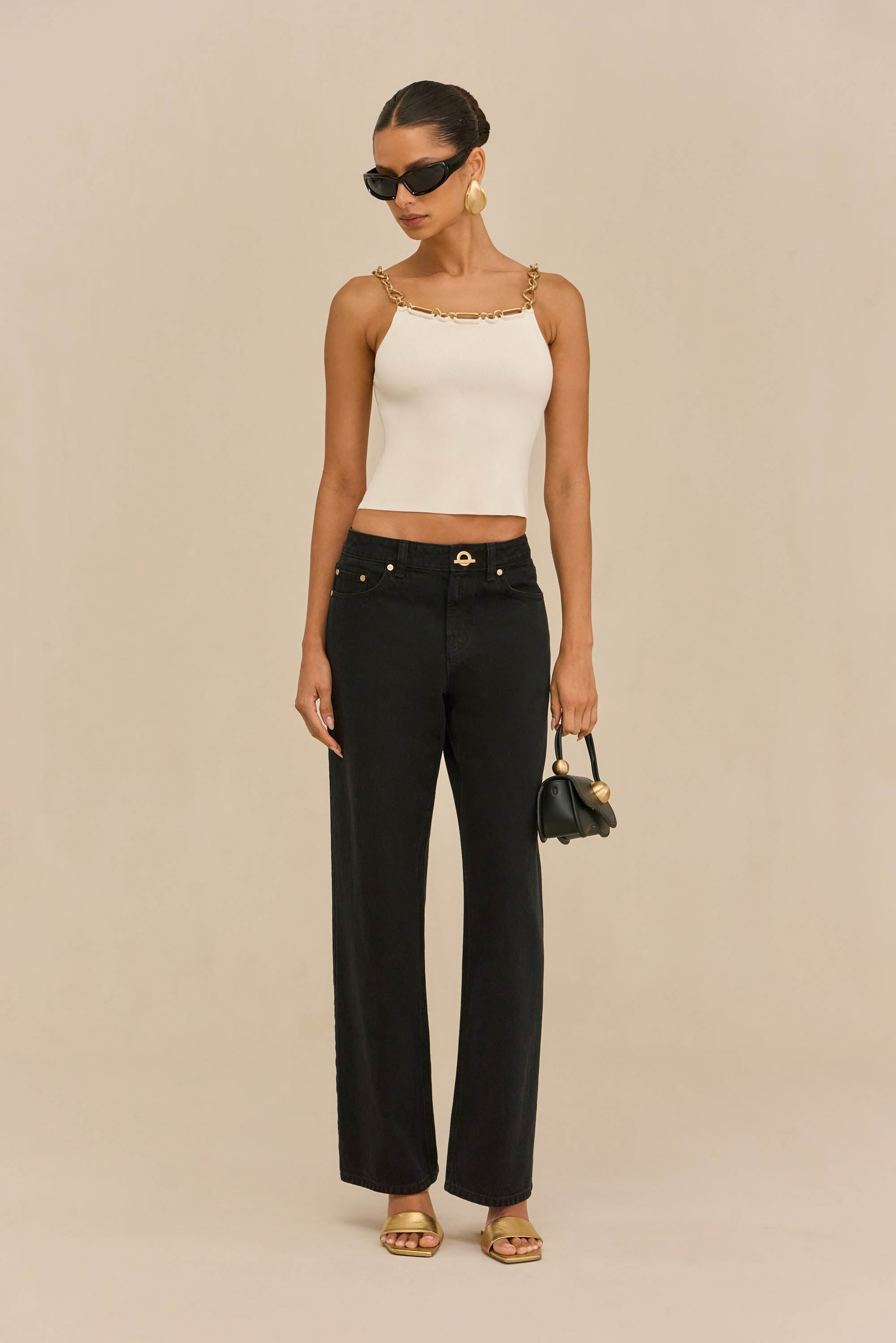 KASSANDRA KNIT TOP - OFF WHITE