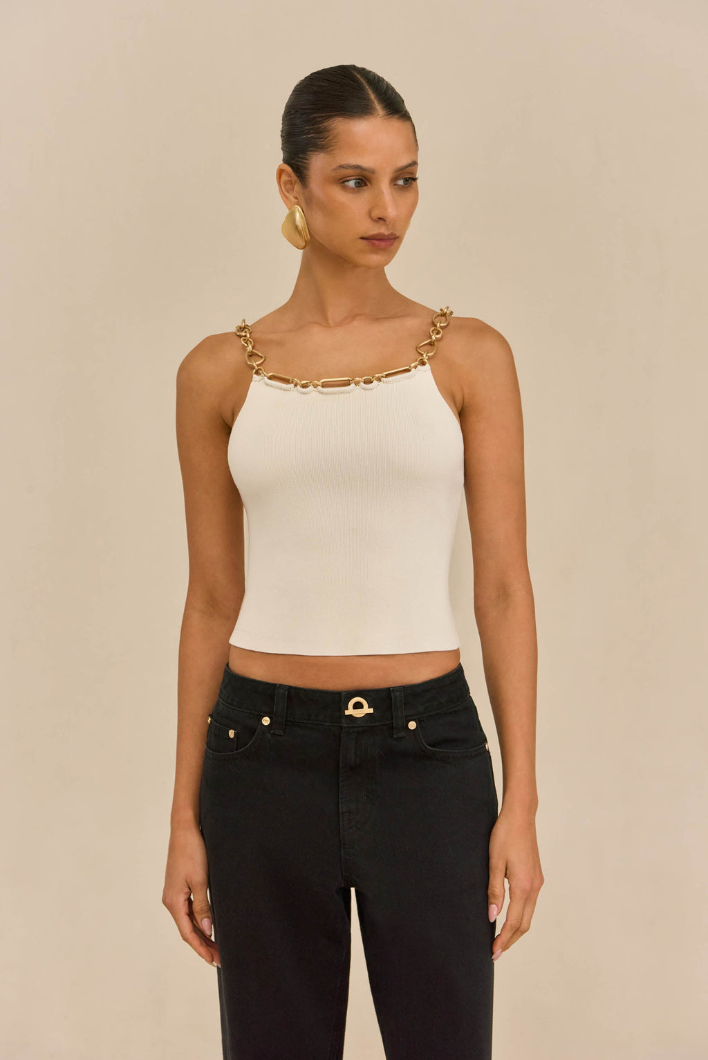 KASSANDRA KNIT TOP - OFF WHITE
