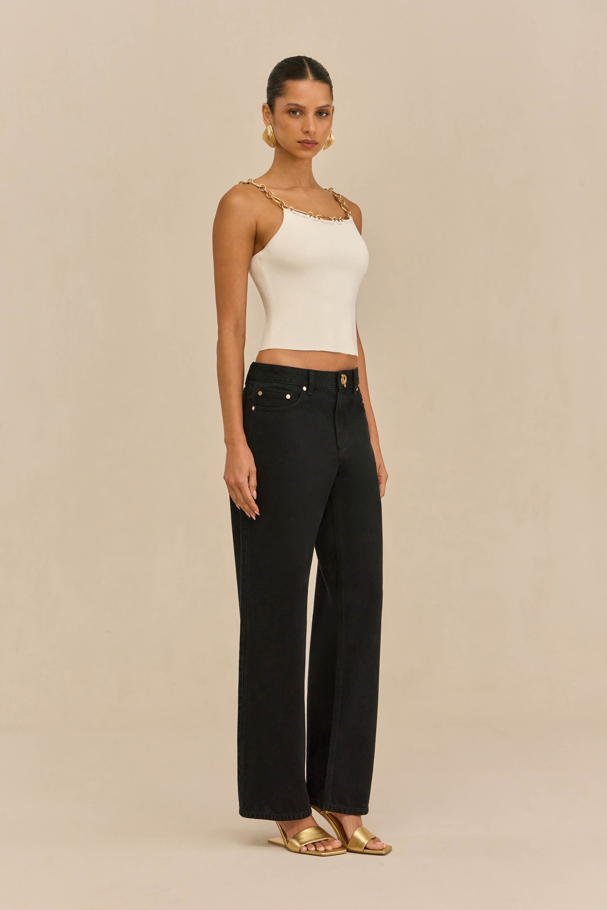 KASSANDRA KNIT TOP - OFF WHITE