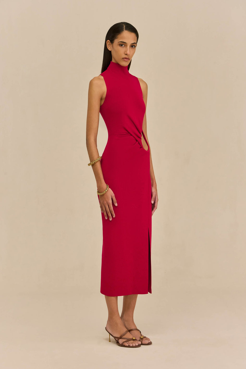 AMANA DRESS - MERLOT
