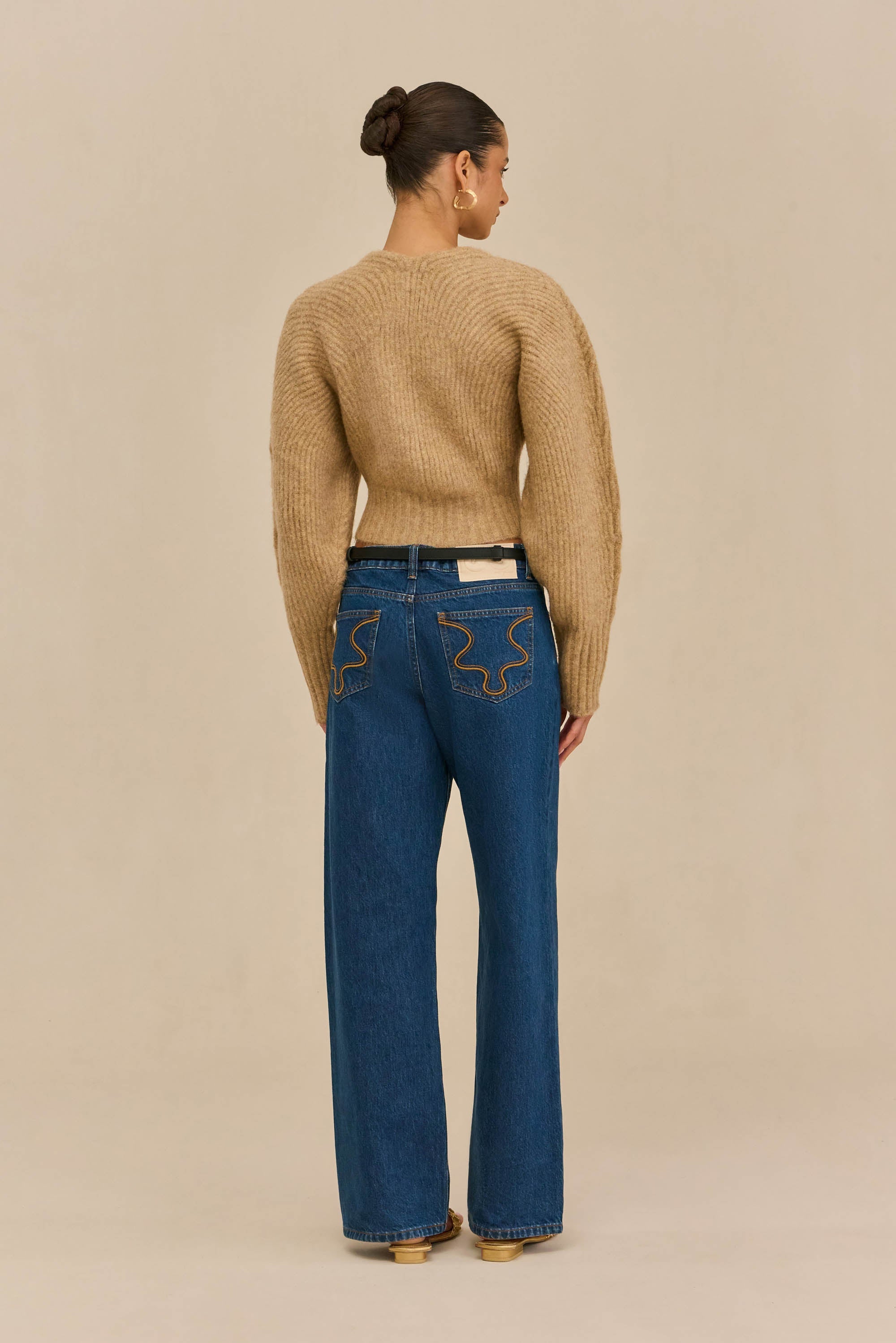 CASELLA KNIT CARDIGAN - CHAMPAGNE