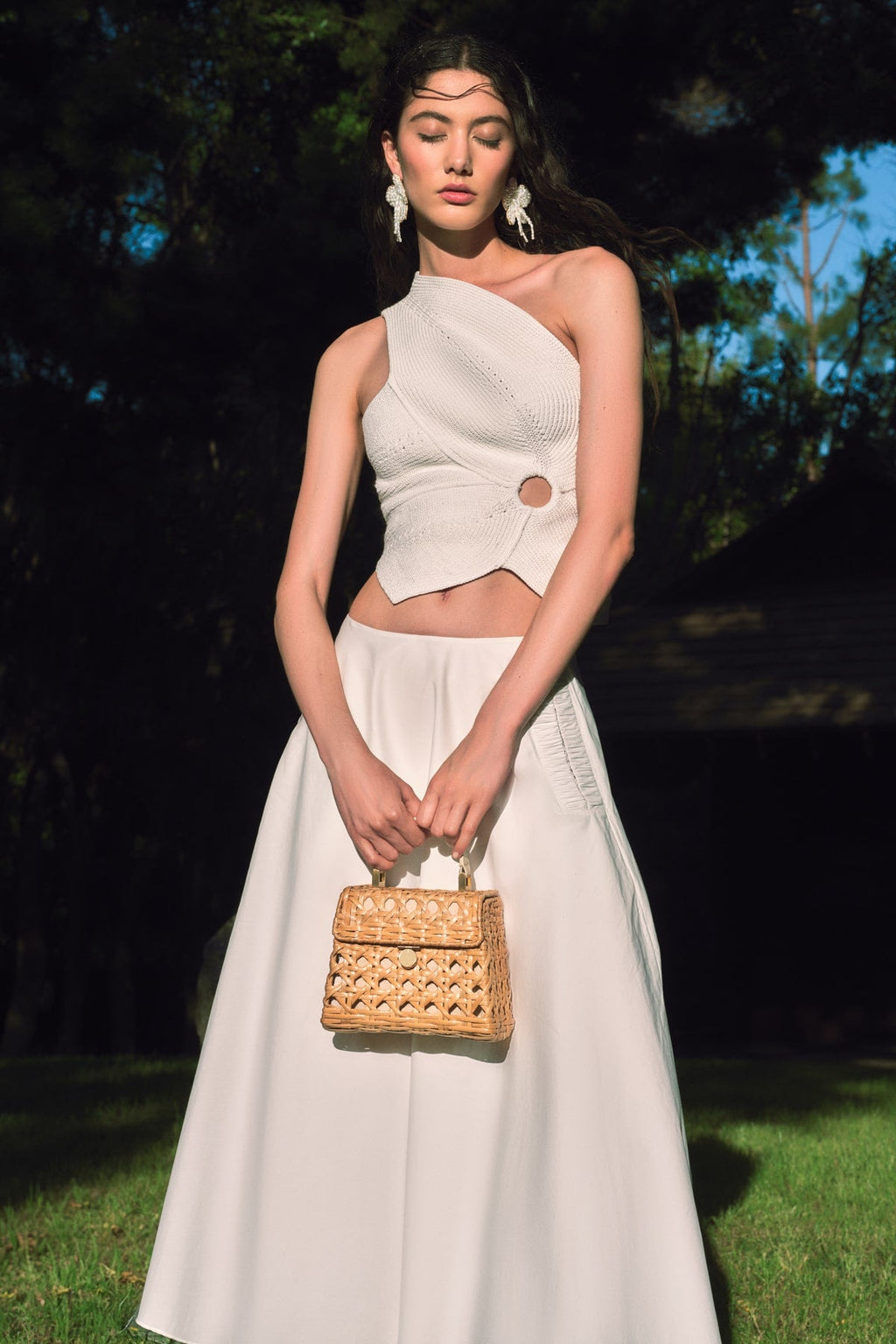 DENEUVE KNIT TOP - OFF WHITE