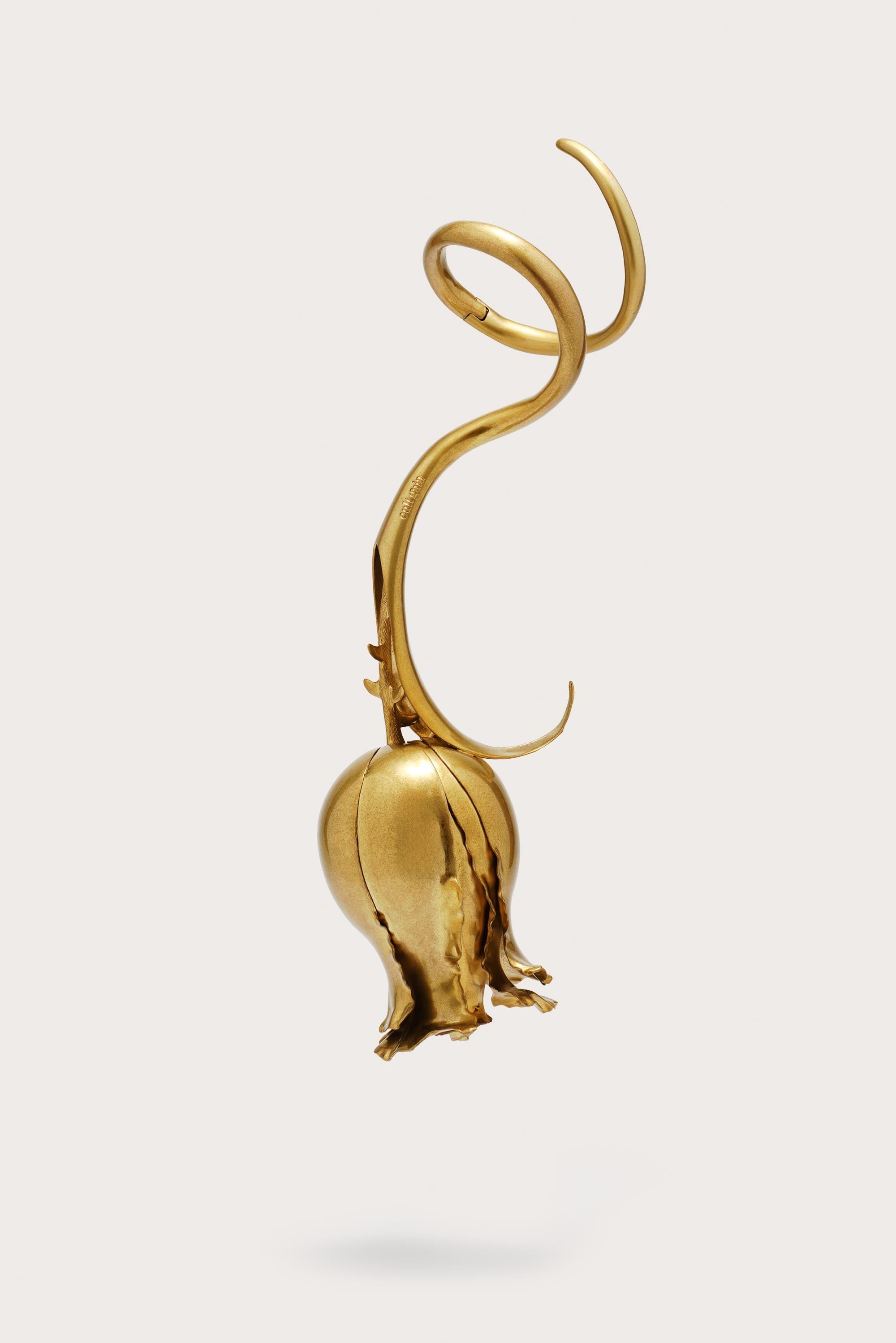 FLORAH CLUTCH - ANTIQUE BRASS