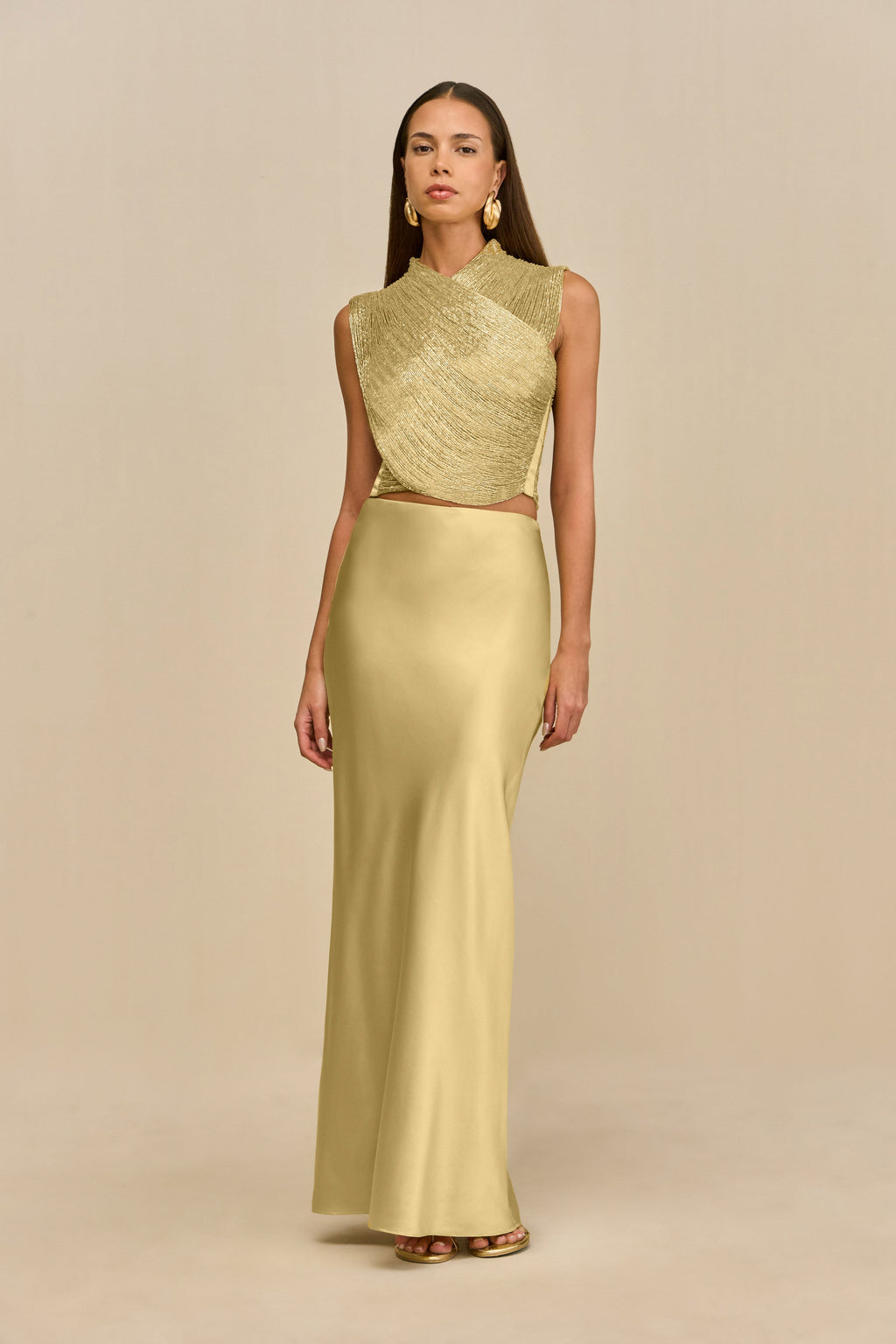 CHANTEL SKIRT - LIGHT GOLD