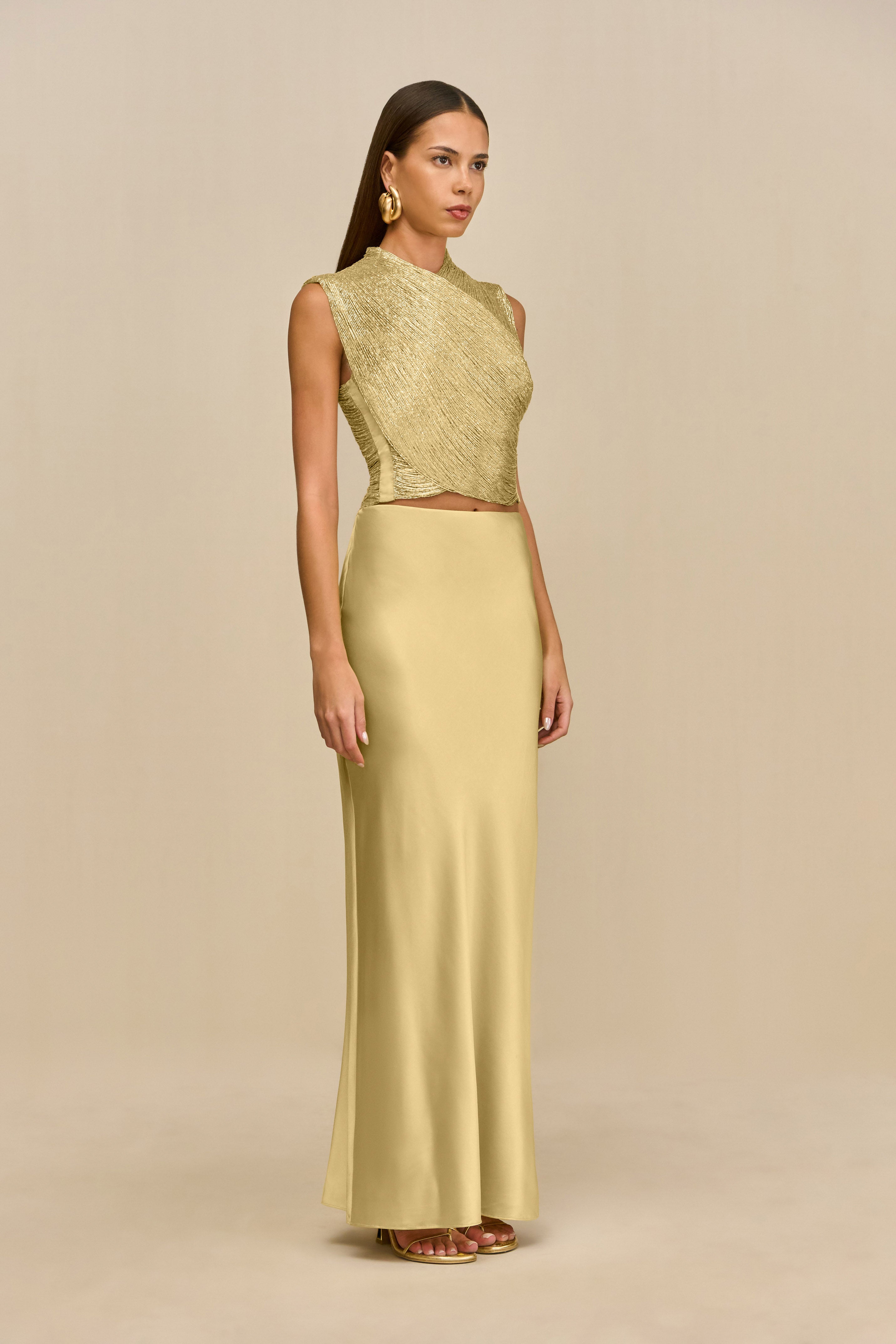 CHANTEL SKIRT - LIGHT GOLD
