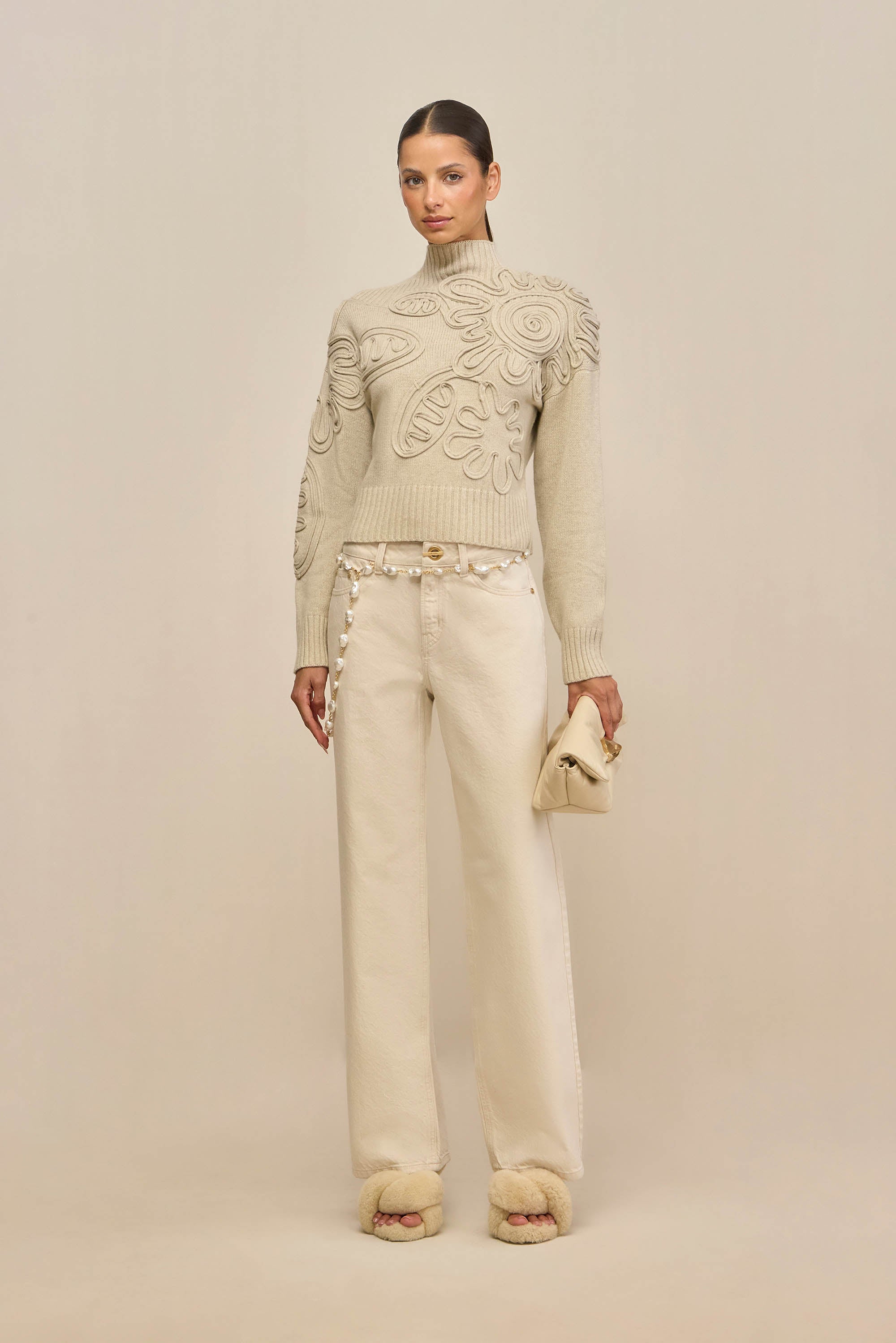 DEVA KNIT SWEATER - BEACH