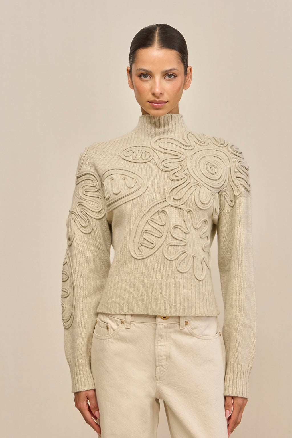 DEVA KNIT SWEATER - BEACH