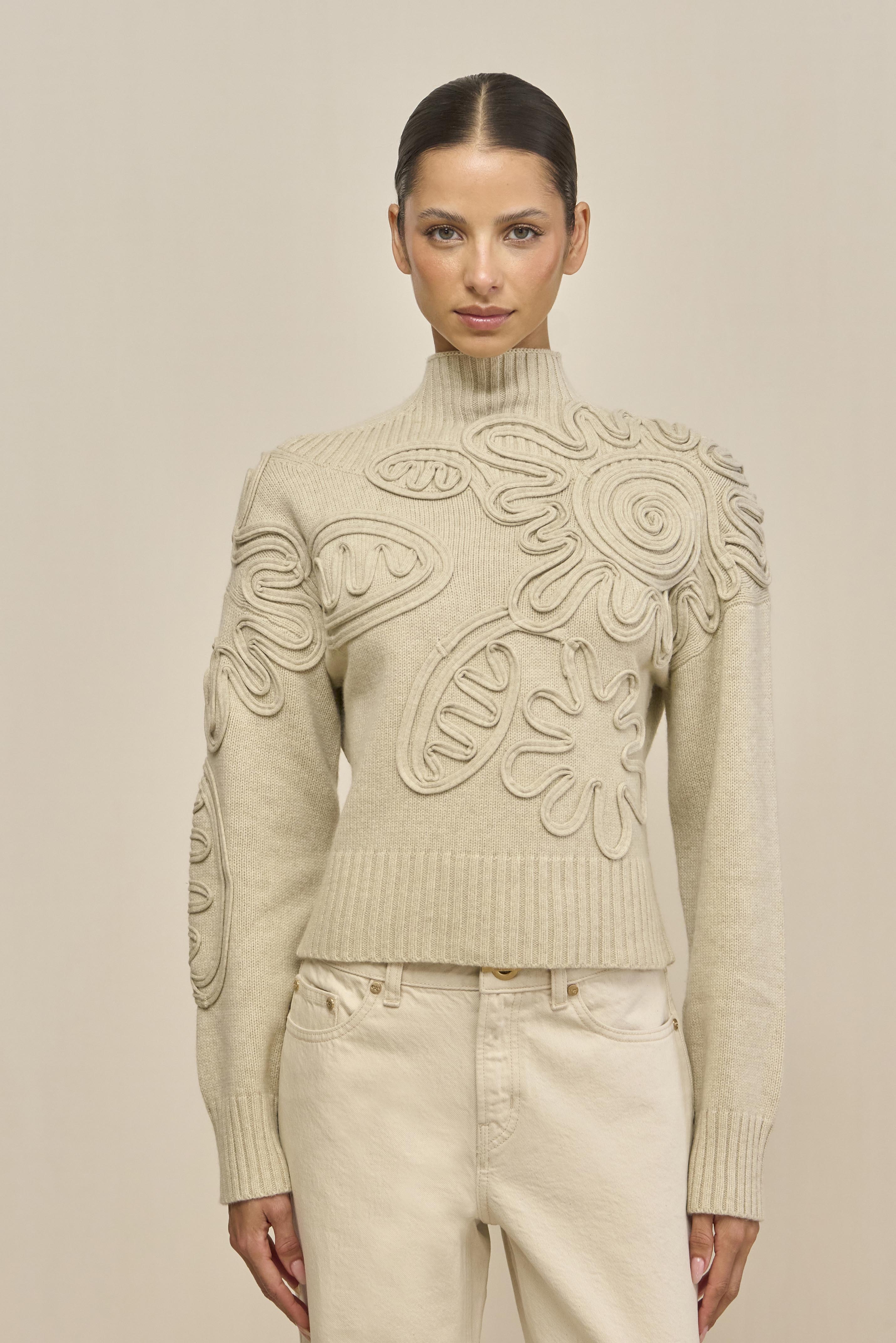 DEVA KNIT SWEATER - BEACH