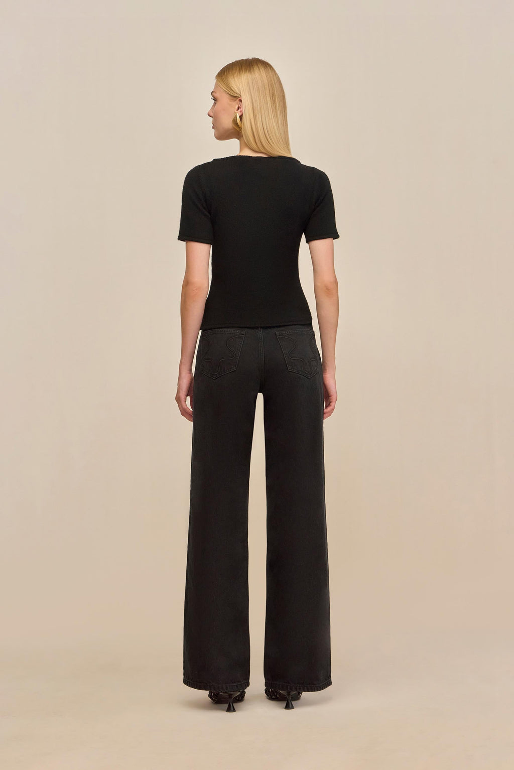 ELLEN KNIT TOP - BLACK