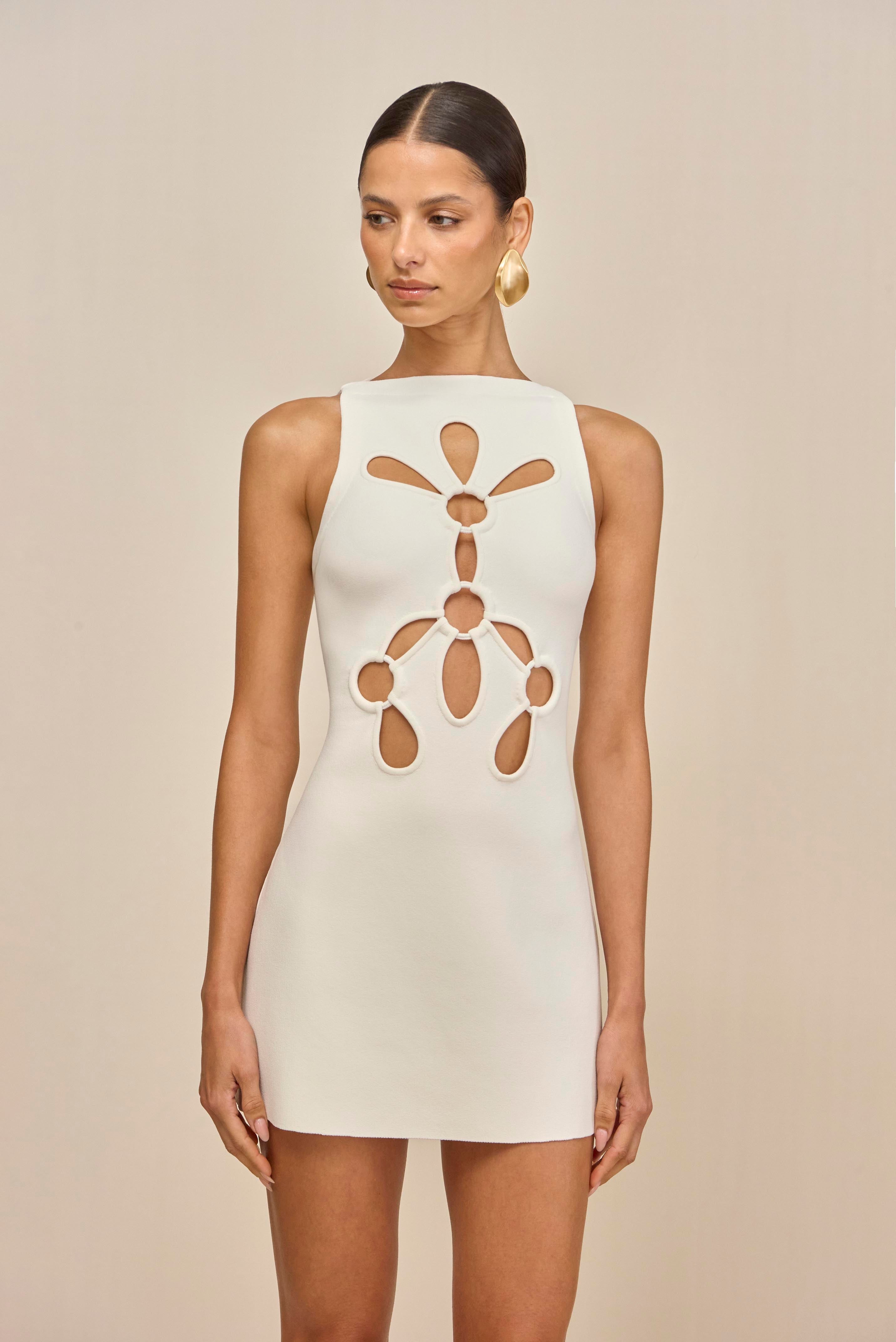 FRANCO KNIT DRESS - OFF WHITE