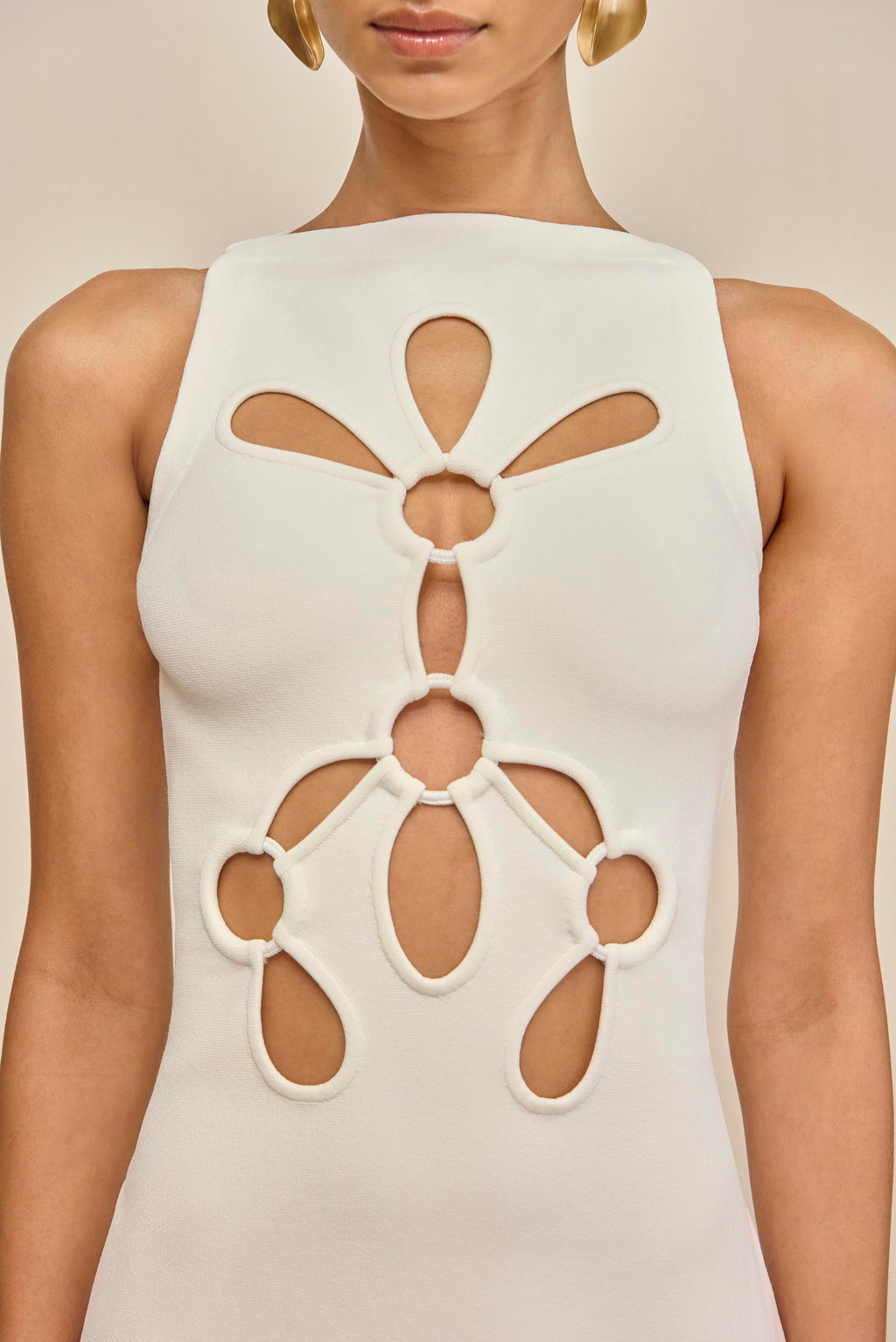 FRANCO KNIT DRESS - OFF WHITE