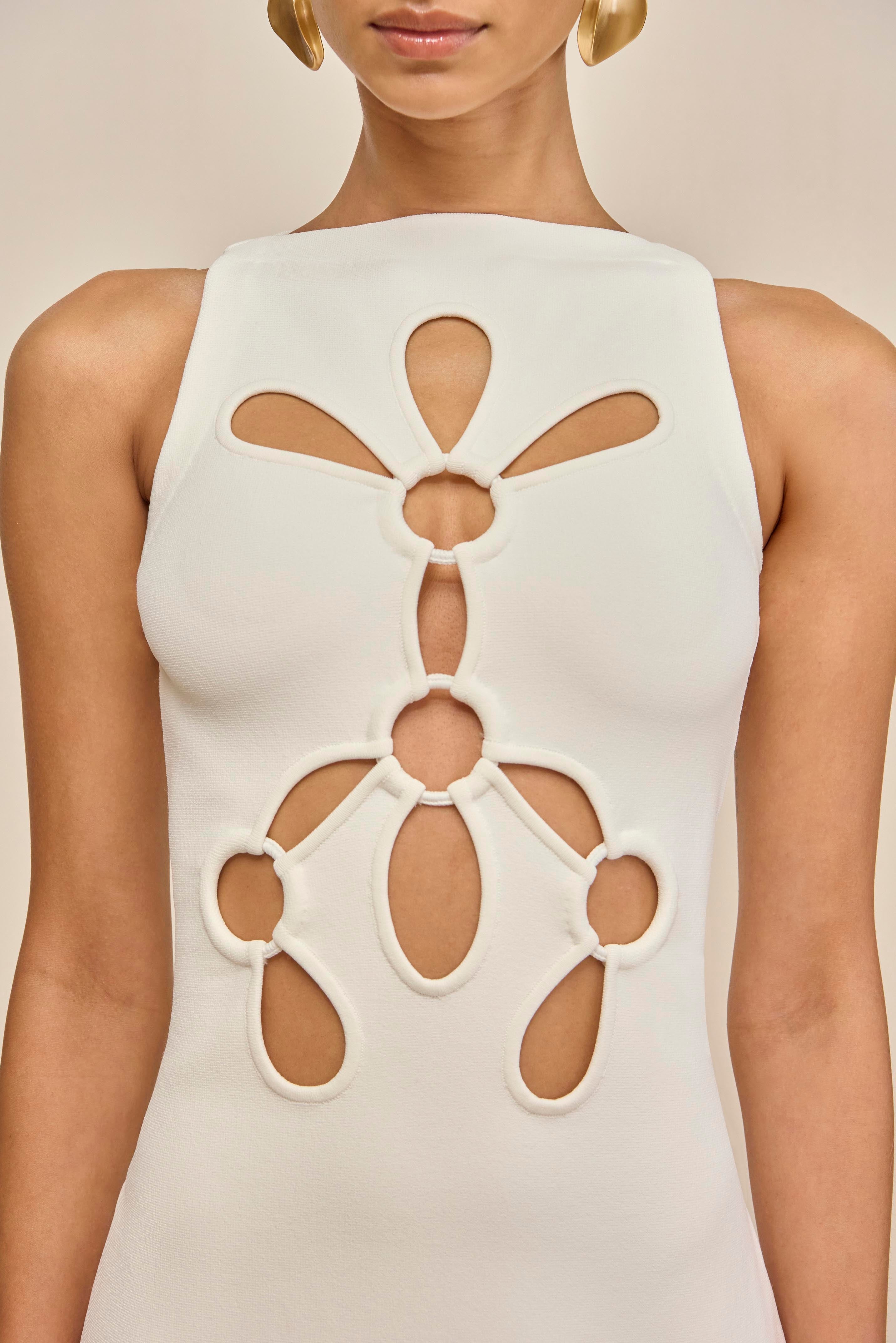 FRANCO KNIT DRESS - OFF WHITE