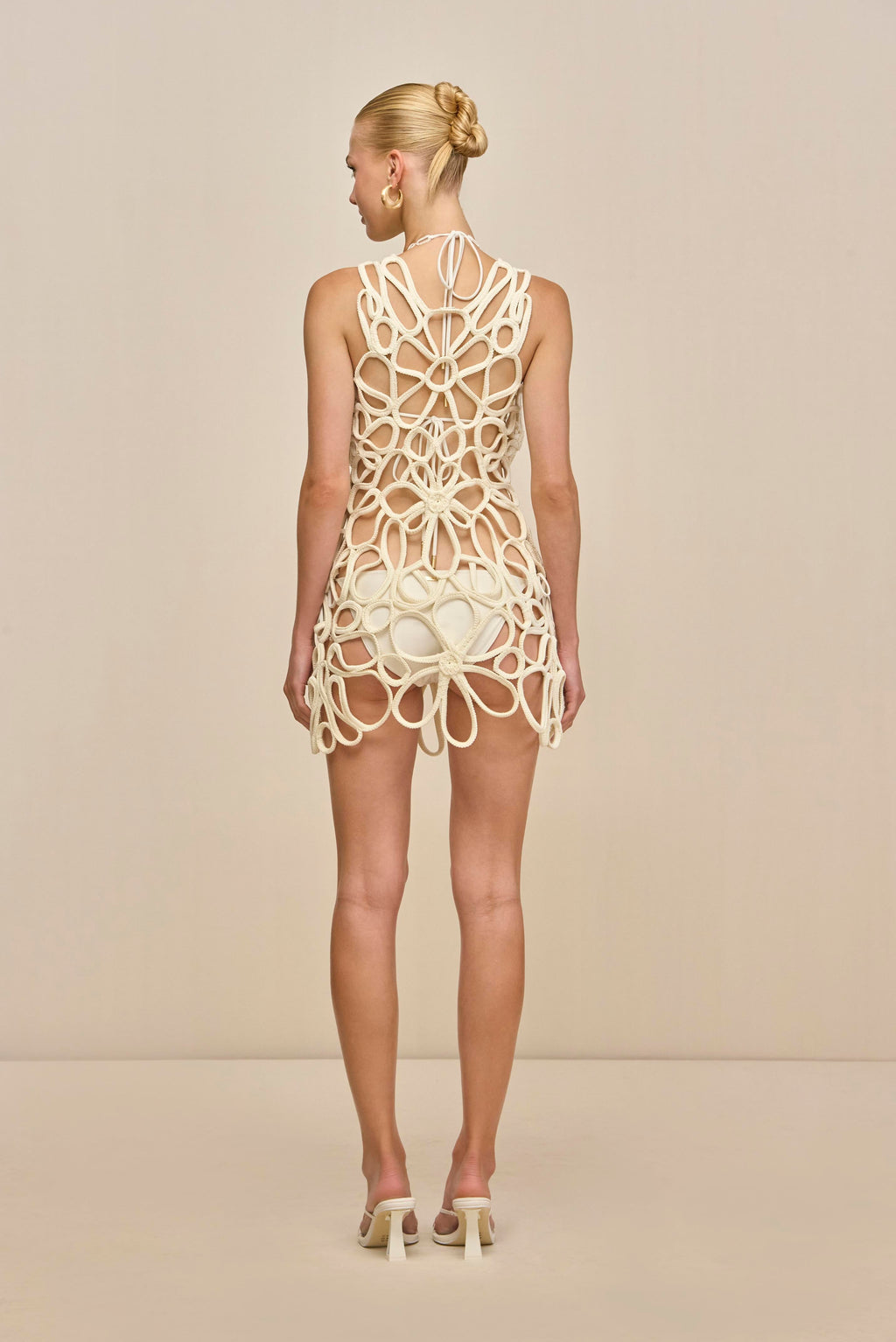 DANICA CROCHET DRESS - OFF WHITE