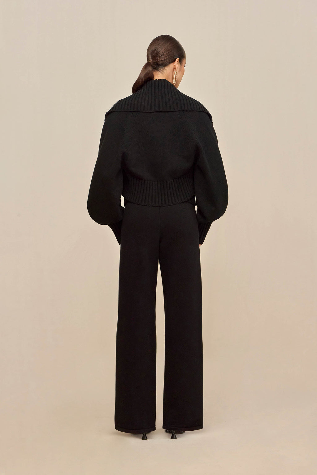 COREY KNIT CARDIGAN - BLACK