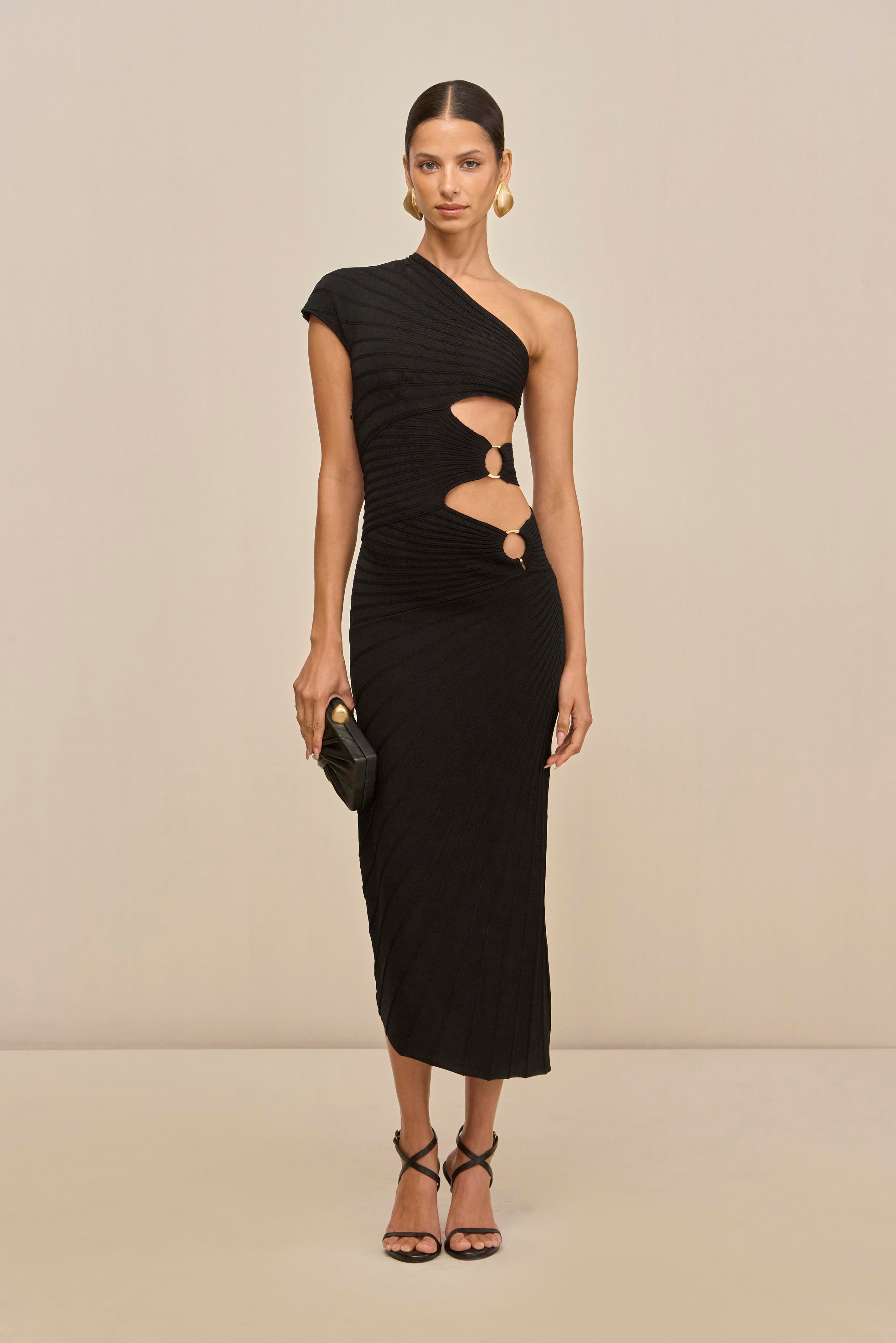 LURENZ KNIT DRESS - BLACK