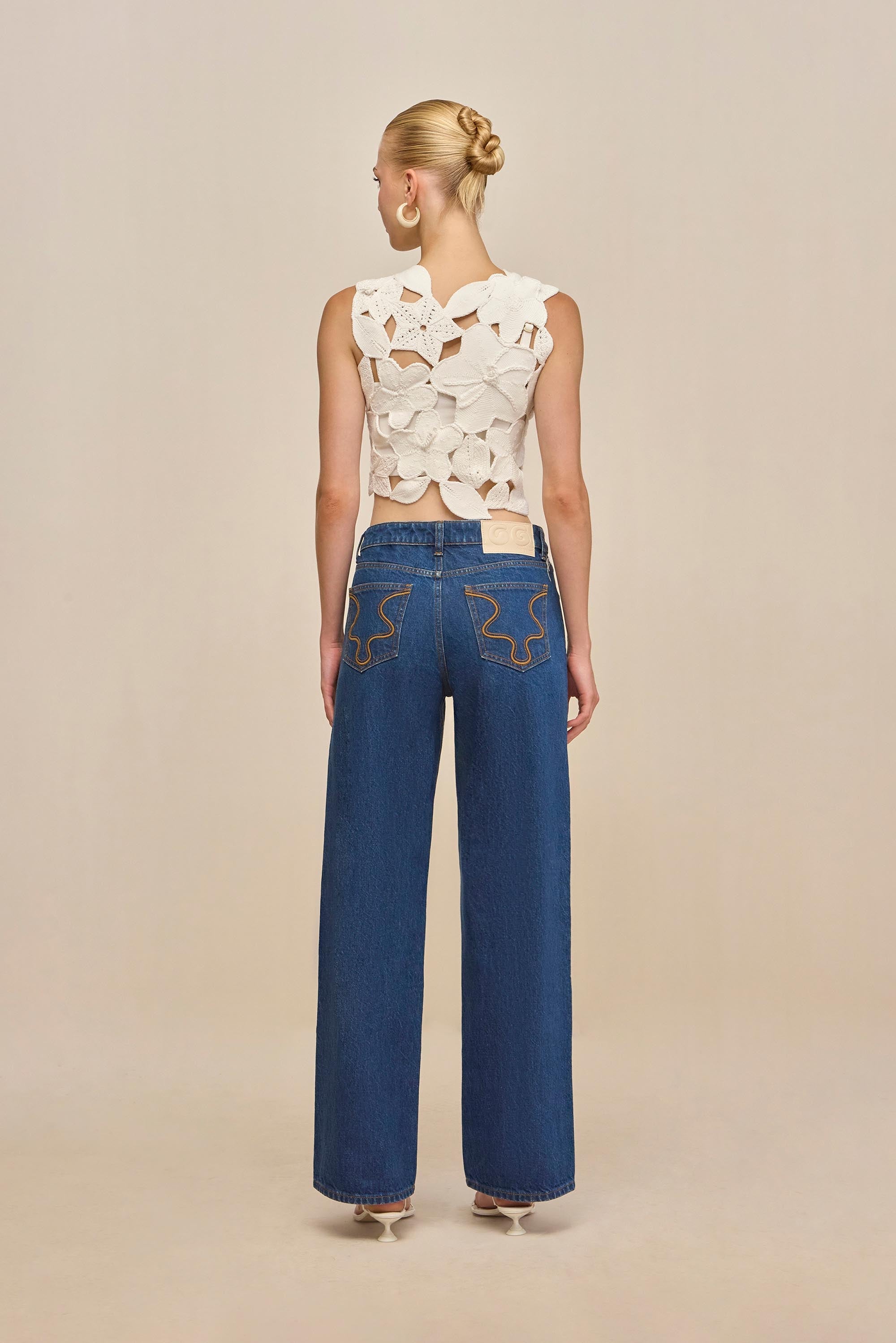 HARRINGTON CROCHET TOP - OFF WHITE