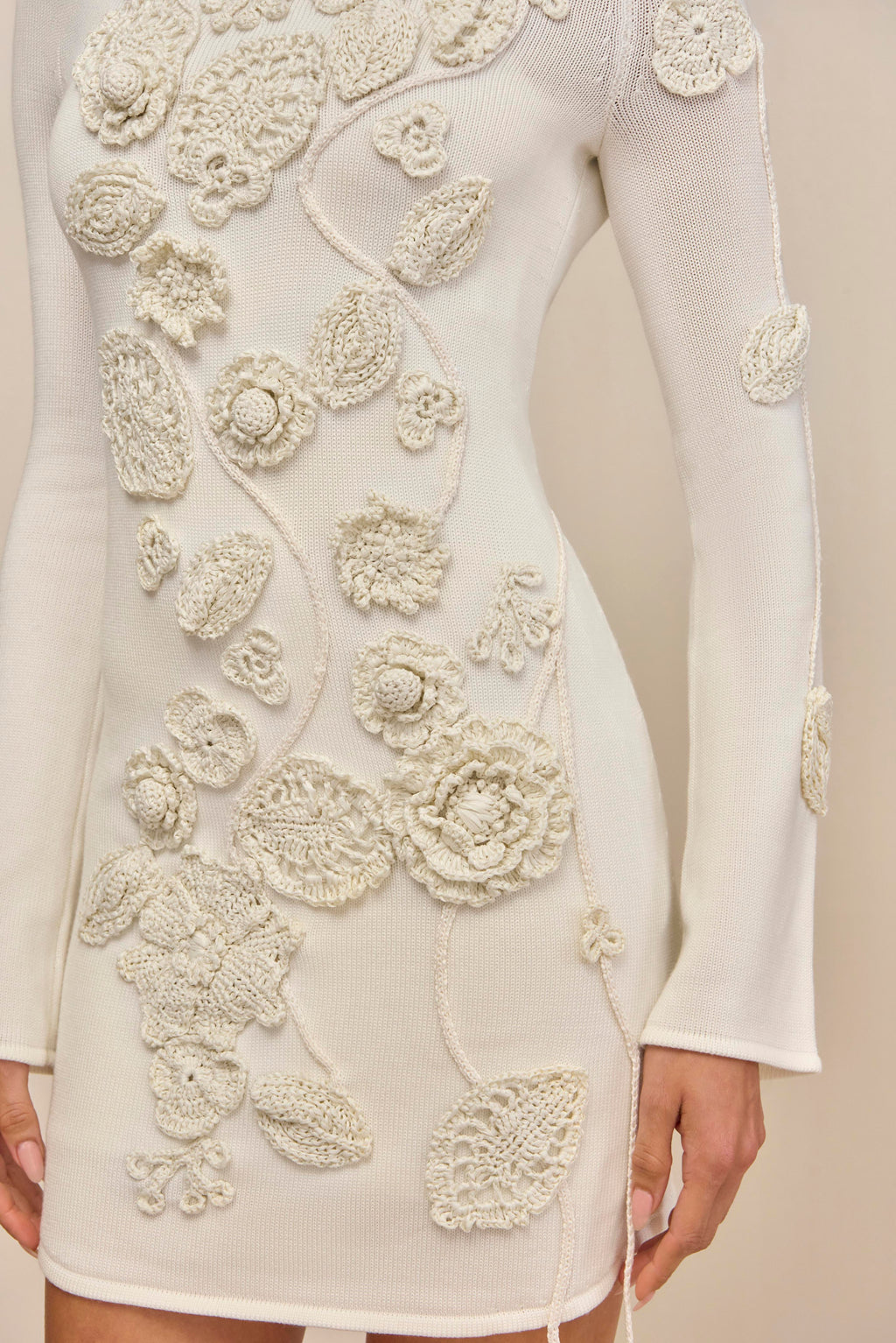 KAELA KNIT DRESS - OFF WHITE